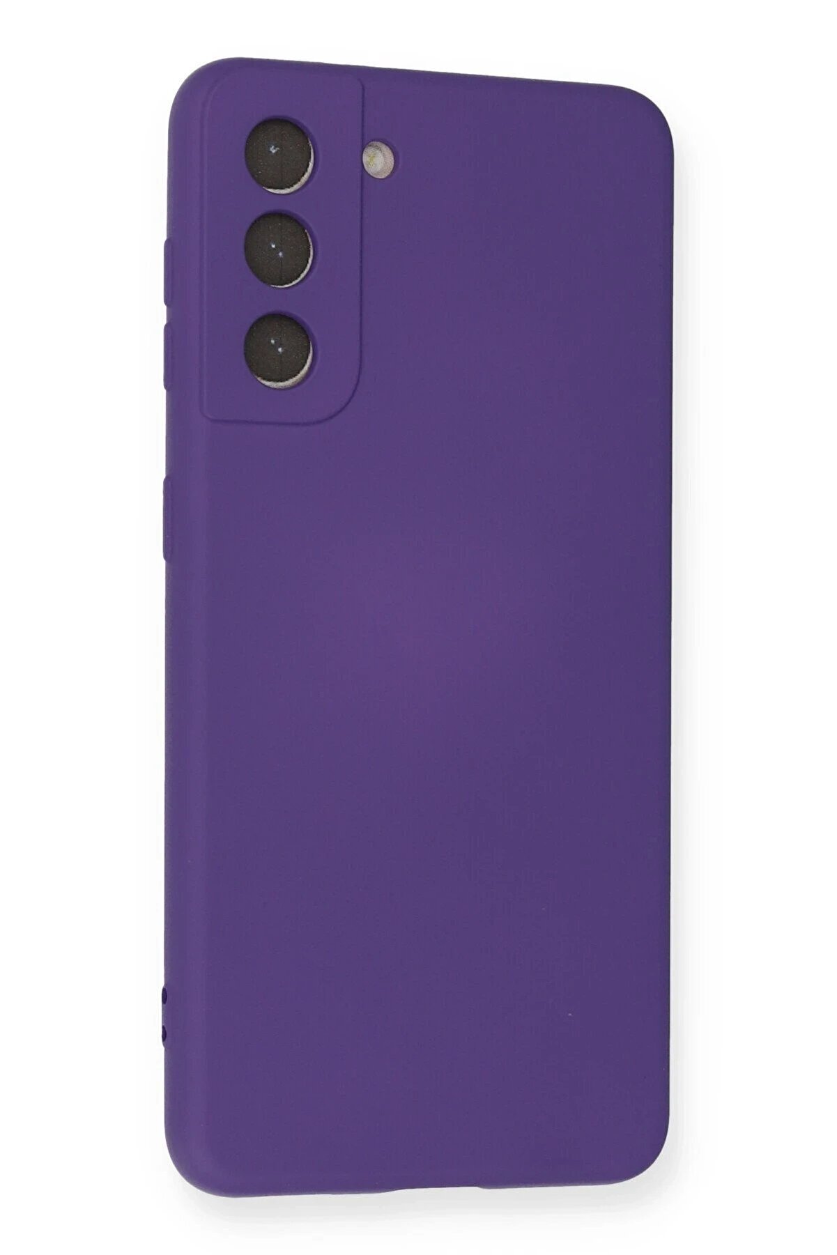 Samsung Galaxy S21 Fe Kılıf Nano İ&ccedil;i̇ Kadi̇fe Si̇li̇kon - Mor - Dropx9656-1934