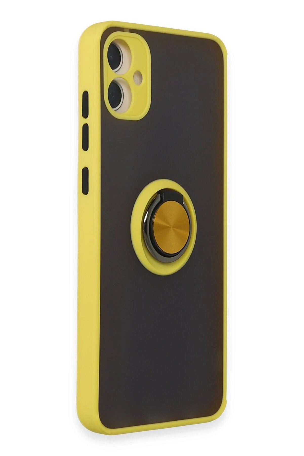 Samsung Galaxy A05 Kılıf Montreal Yüzüklü Si̇li̇kon Kapak - Sarı - Dropx8627-5215