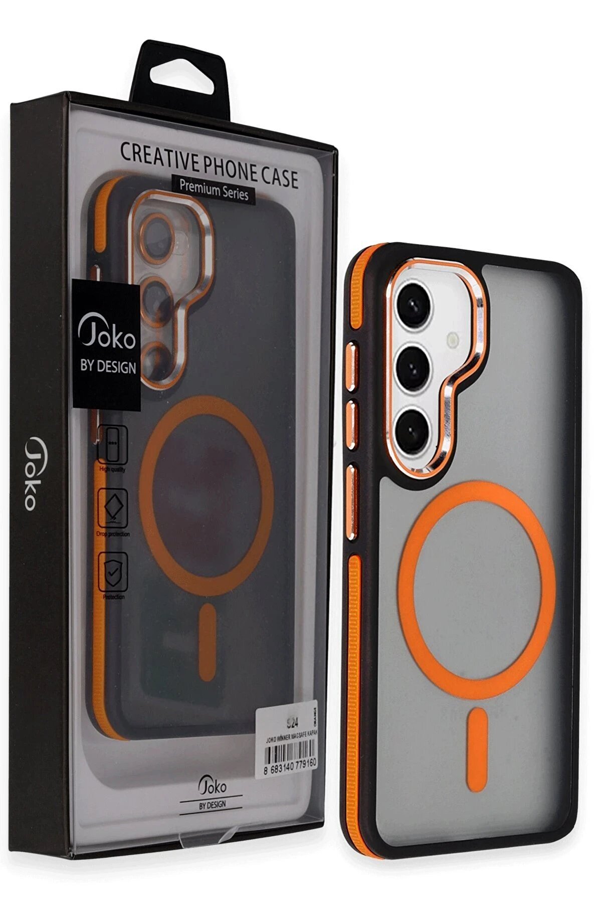 Samsung Galaxy S24 Wi̇nner Magsafe Kapak - Turuncu - Dropx7074-6691