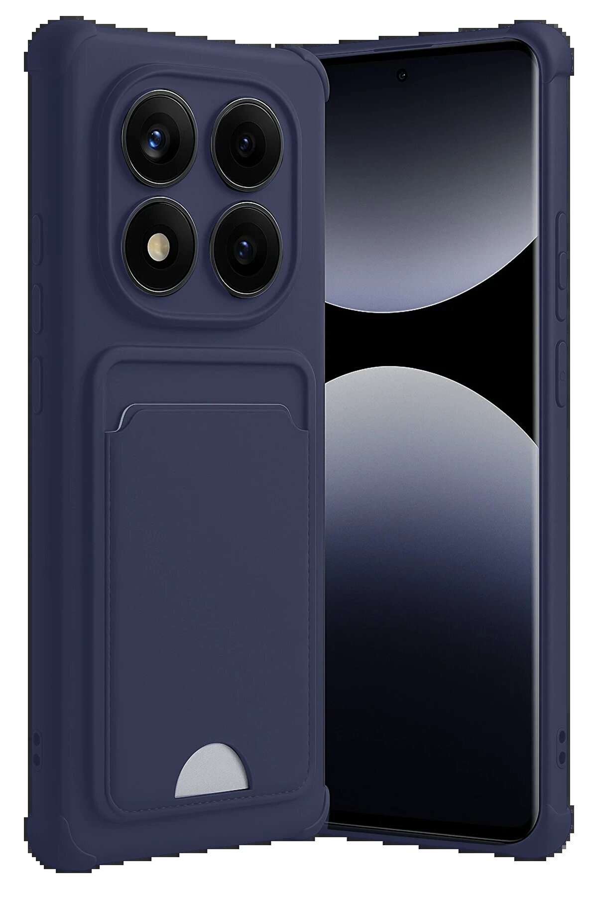 Xi̇aomi̇ Redmi̇ Note 14 Pro 4G Kelvi̇n Kartvi̇zi̇tli̇ Si̇li̇kon - Laci̇vert - Dropx6729-7347