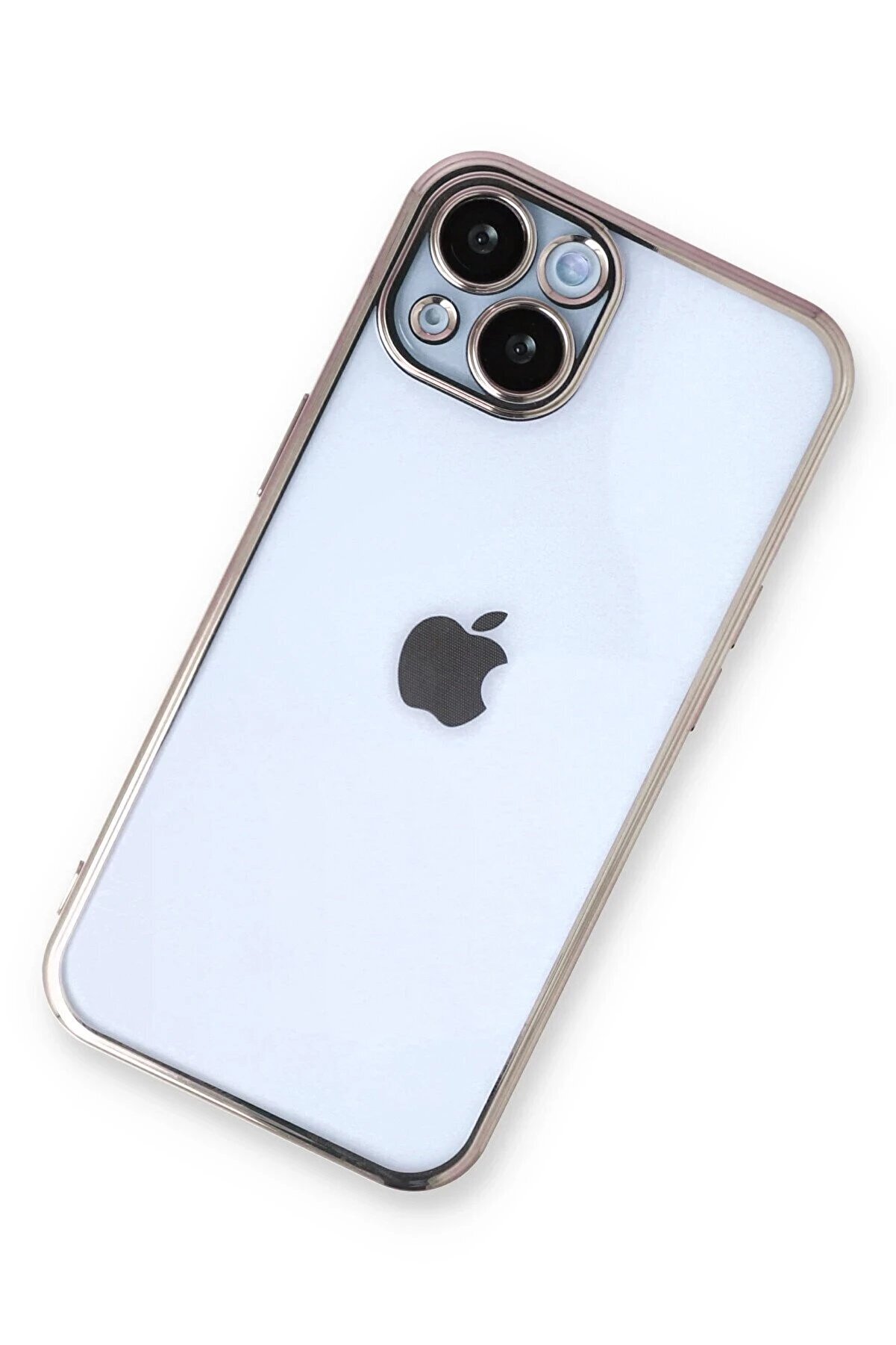 İphone 14 Plus Kılıf Lensli̇ Si̇li̇kon - Gold - Dropx3934-9123