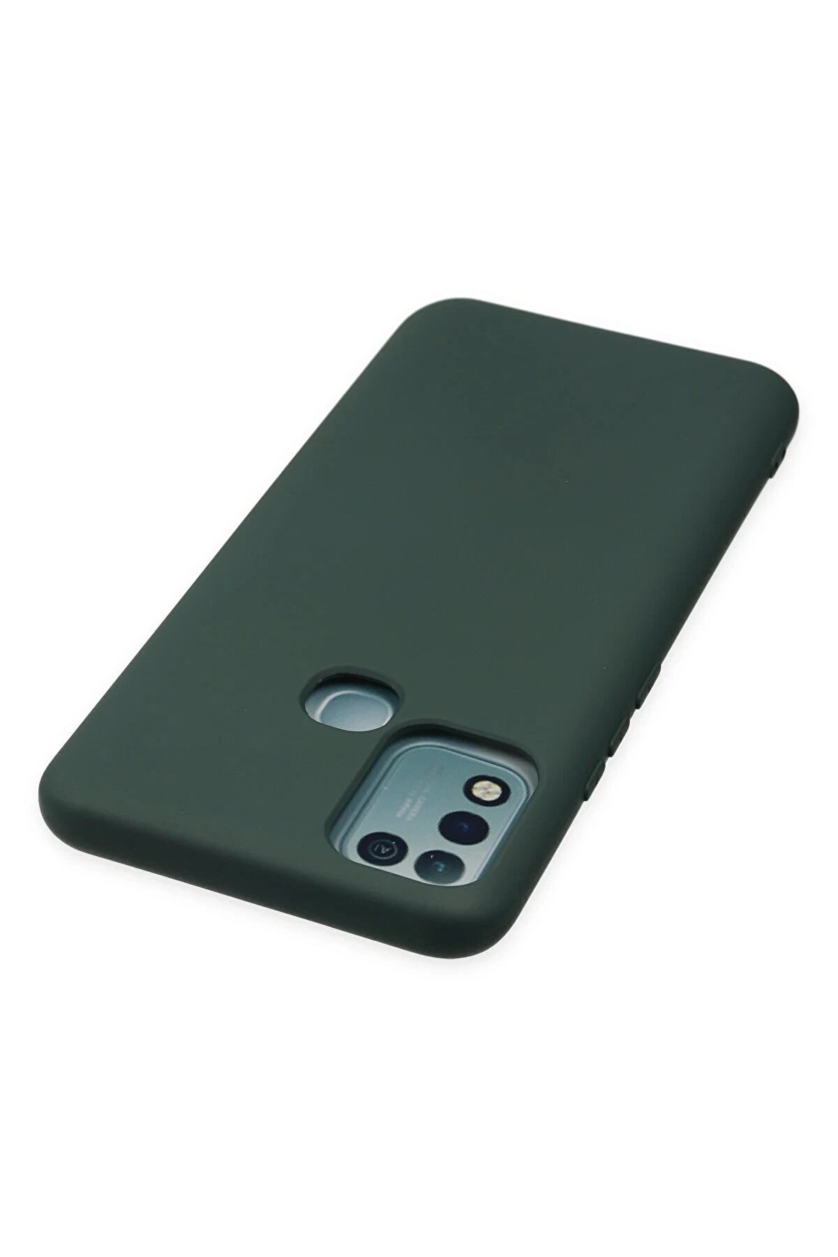 İnfi̇ni̇x Hot 10 Play Kılıf Nano İ&ccedil;i̇ Kadi̇fe Si̇li̇kon - Koyu Yeşi̇l - Dropx2392-4358