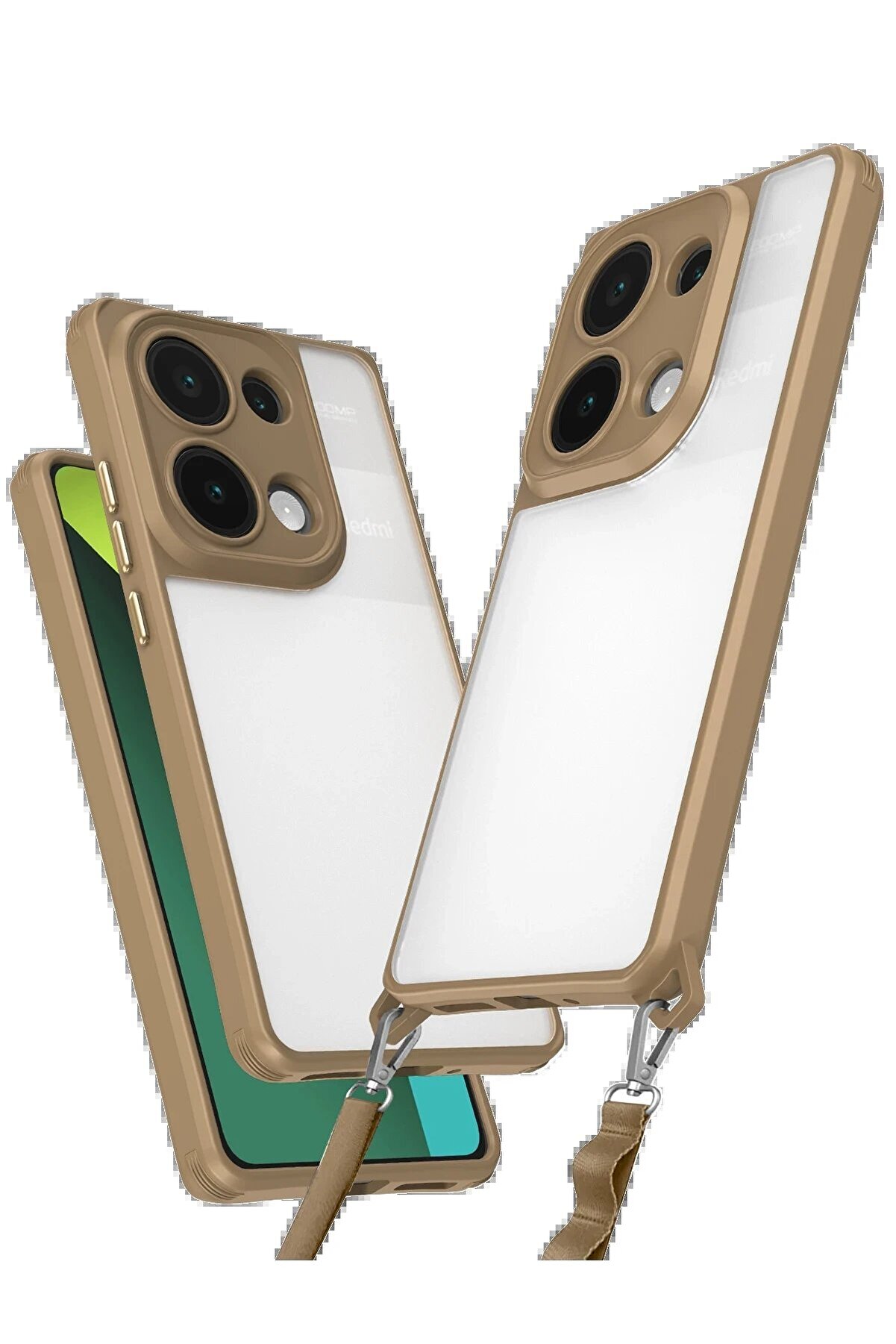 CepteToptan Xiaomi Redmi Note 13 Pro 4G Kılıf Penta Silikon Kılıf - Çöl Titanyum - DROPX5613-3446