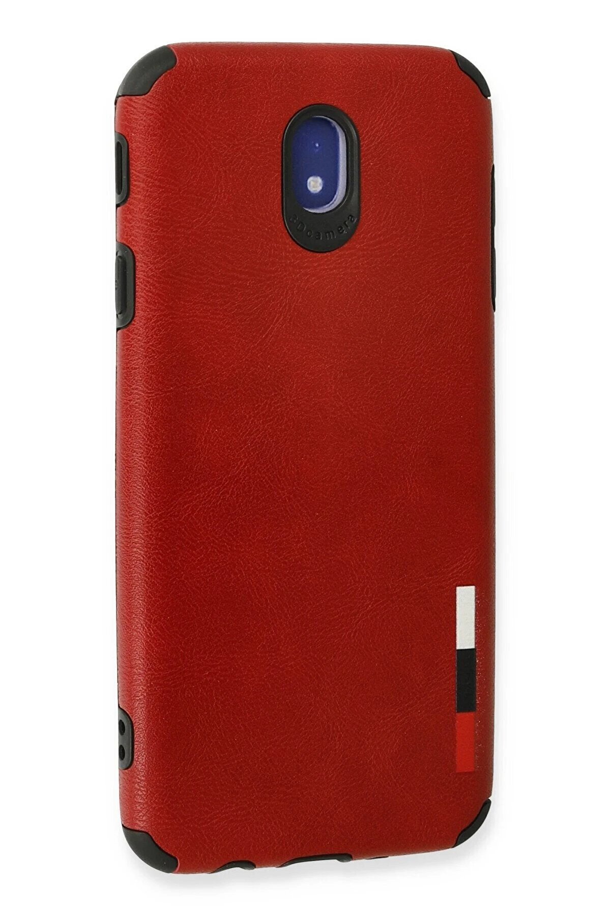 Samsung Galaxy J7 Pro / J730 Kılıf Loop Deri̇ Si̇li̇kon - Kırmızı - Dropx3659-4548