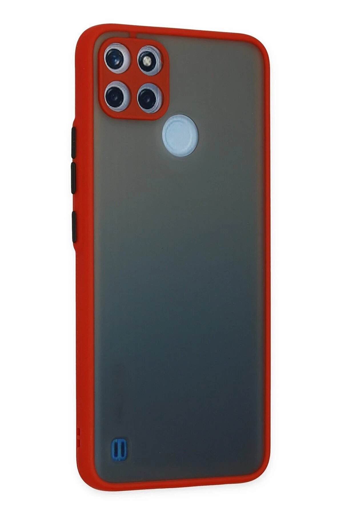 Realme C21Y Kılıf Montreal Si̇li̇kon Kapak - Kırmızı - Dropx5690-2618