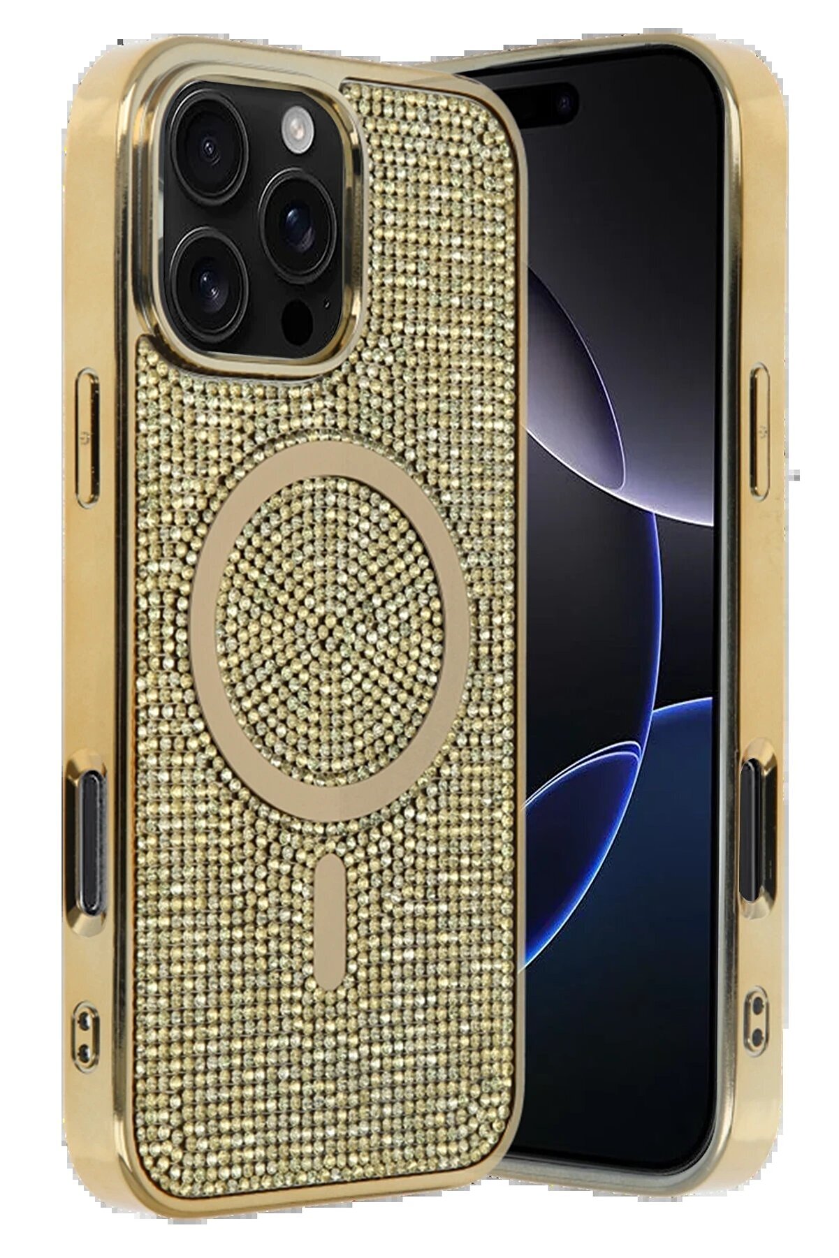 CepteToptan Apple iPhone 16 Pro Max Helen Magsafe Kapak - Gold - DROPX4055-9696