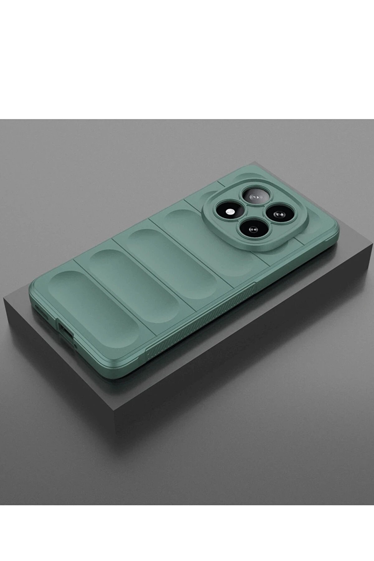 CepteToptan Xiaomi Redmi Note 14 Pro 5G Kılıf Optimum Silikon - Koyu Yeşil - DROPX2991-7976
