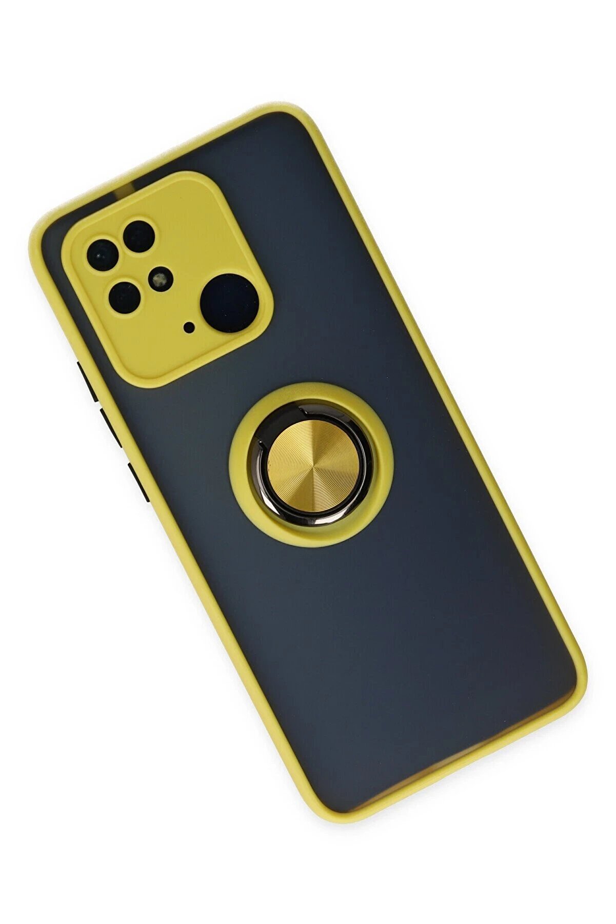 Xi̇aomi̇ Redmi̇ 10C Kılıf Montreal Y&uuml;z&uuml;kl&uuml; Si̇li̇kon Kapak - Sarı - Dropx2460-5935