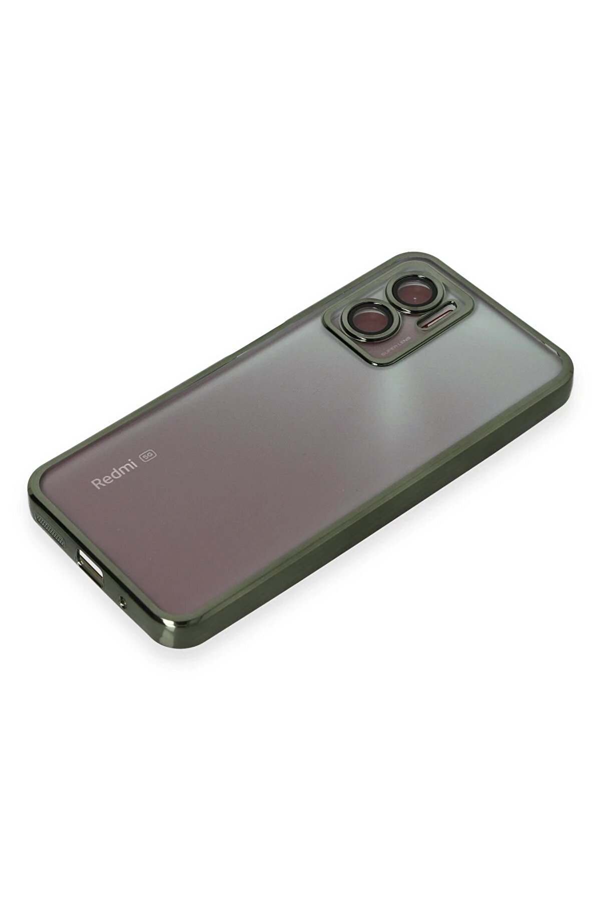 Xi̇aomi̇ Redmi̇ 10 5G Kılıf Lensli̇ Si̇li̇kon - Yeşi̇l - Dropx6752-9365