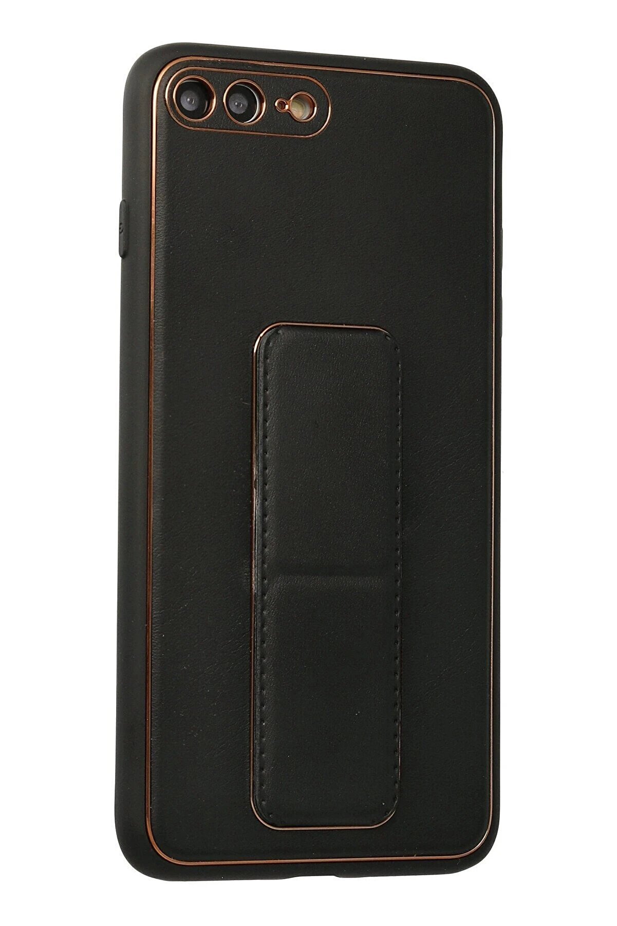 İphone 7 Plus Kılıf Coco Deri̇ Standlı Kapak - Si̇yah - Dropx3901-1033