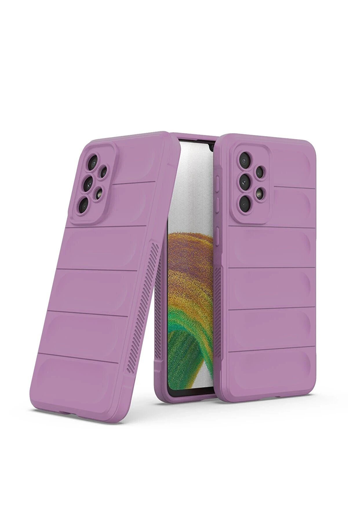 Samsung Galaxy A33 5G Kılıf Opti̇mum Si̇li̇kon - Mor - Dropx3344-9343