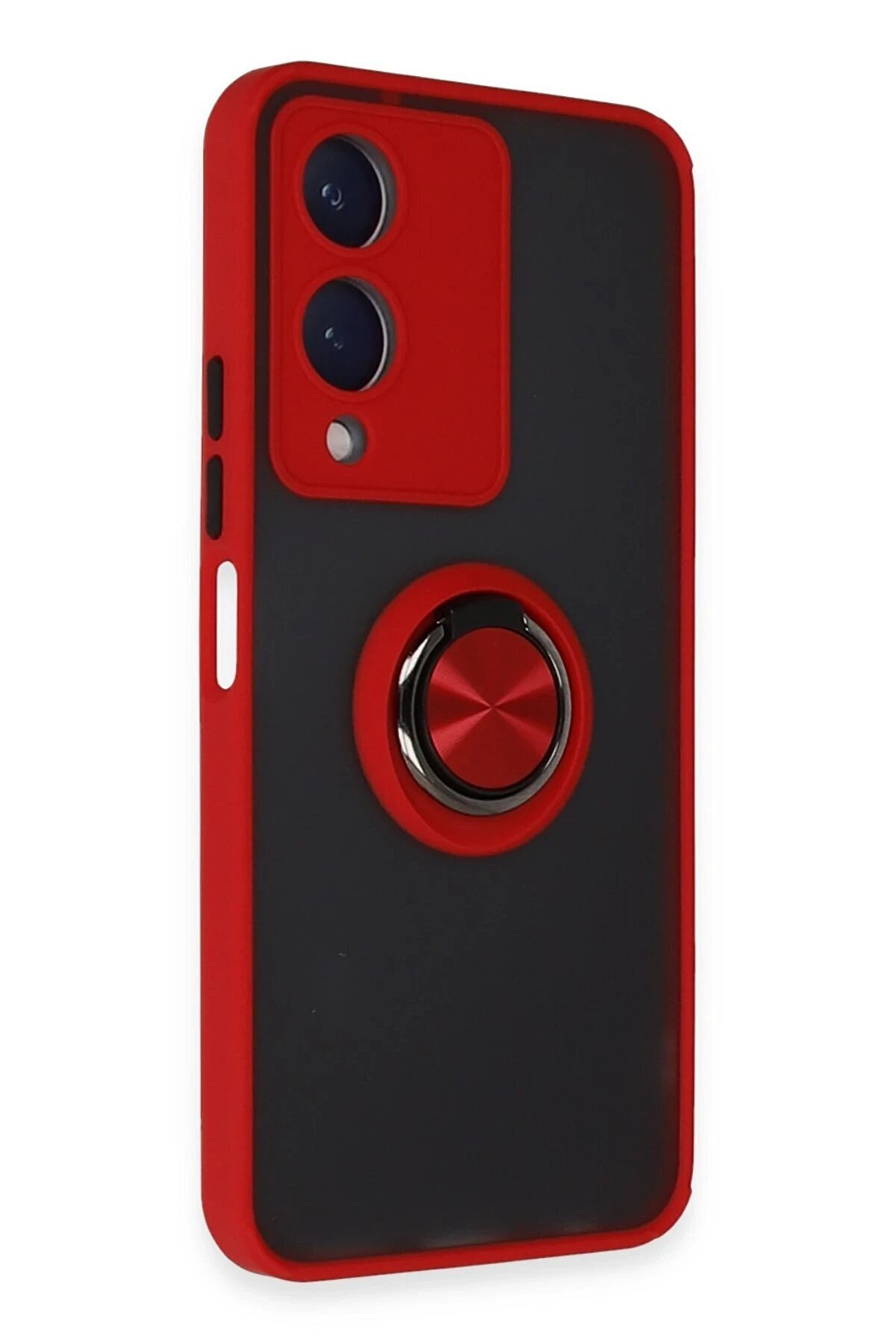 Vi̇vo Y17S Kılıf Montreal Y&uuml;z&uuml;kl&uuml; Si̇li̇kon Kapak - Kırmızı - Dropx2926-1286