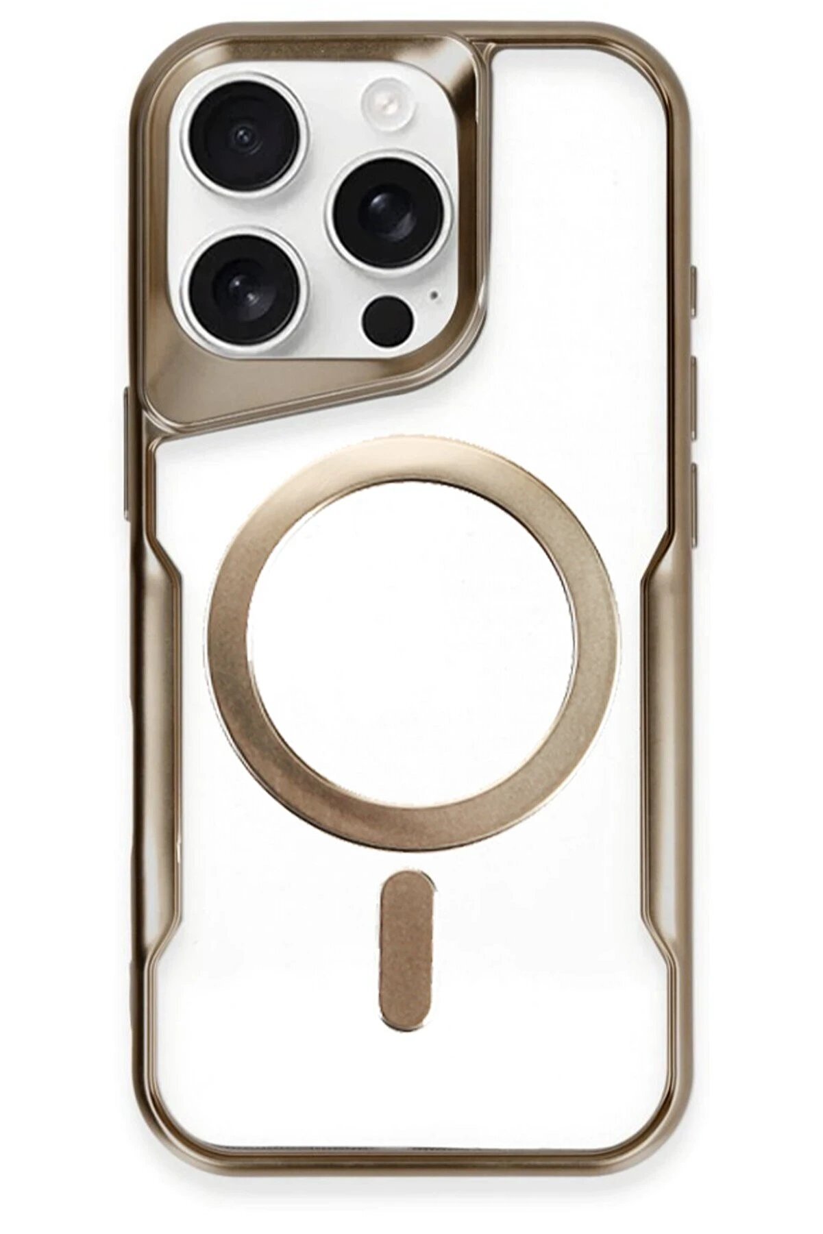 CepteToptan iPhone 16 Pro Kılıf Boyi Magsafe Silikon Kapak - Kahverengi - DROPX5444-6984