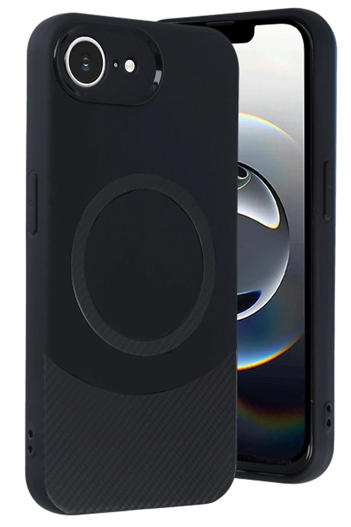 İphone 16E Kılıf Maya Karbon Kapak - Si̇yah - Dropx5384-6762