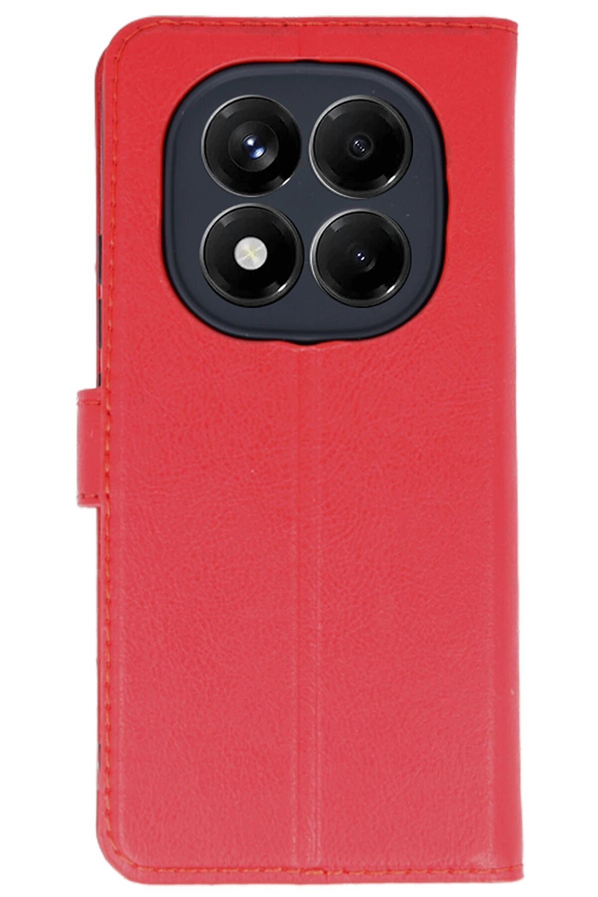 CepteToptan Xiaomi Redmi Note 14 Pro 5G Kılıf Trend S Plus Kapaklı Kılıf - Kırmızı - DROPX9322-3150