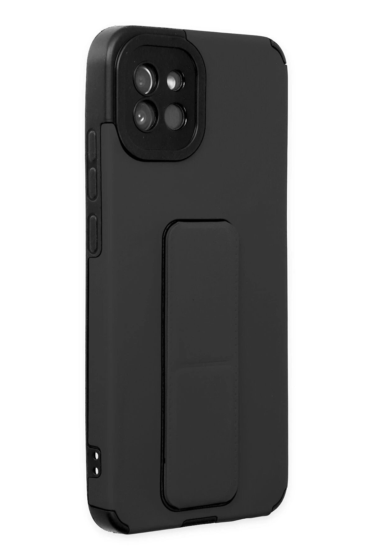 Samsung Galaxy A03 Kılıf Mega Standlı Si̇li̇kon - Si̇yah - Dropx6913-8735