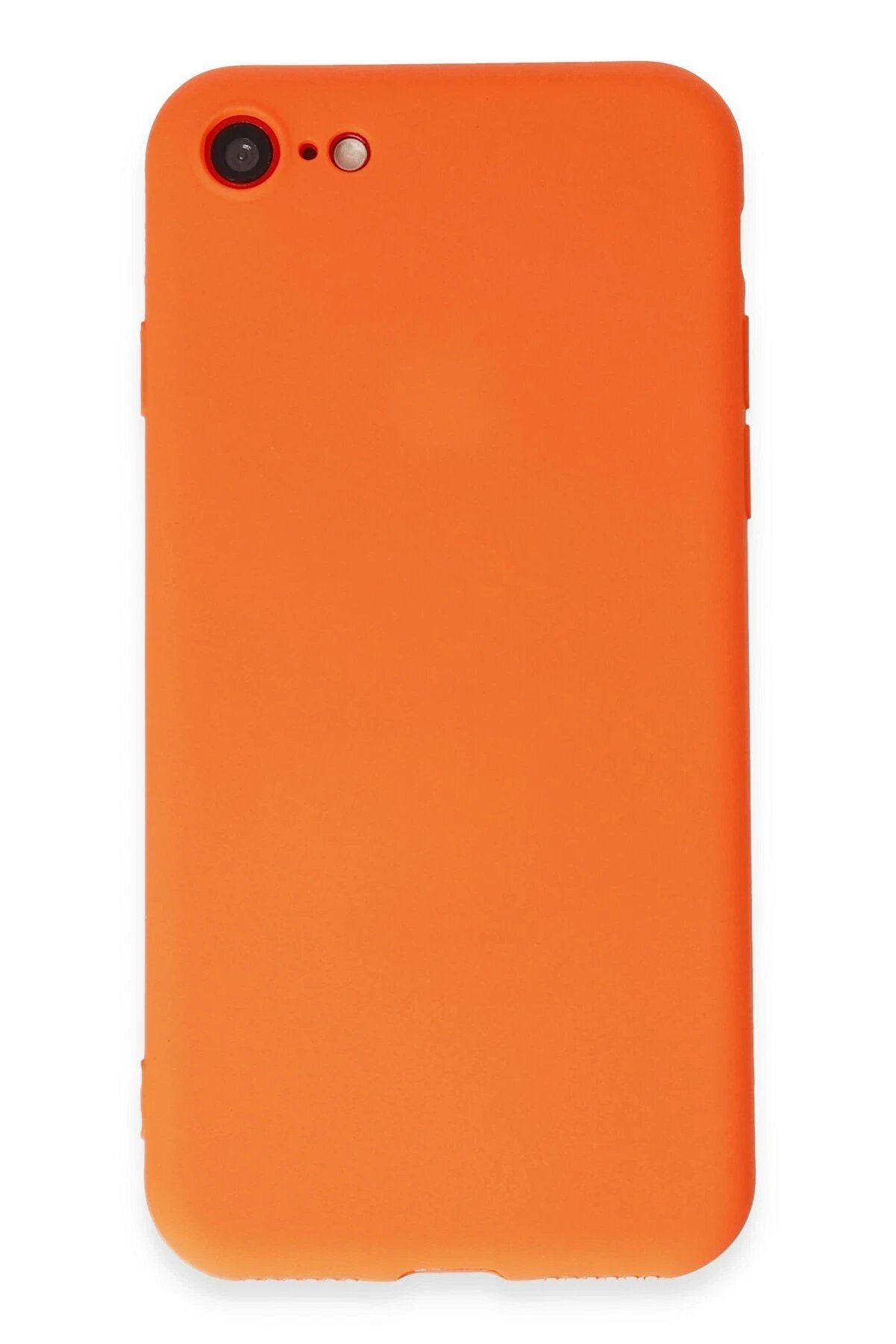 CepteToptan iPhone 7 Kılıf First Silikon - Parlak Turuncu - DROPX2696-6541