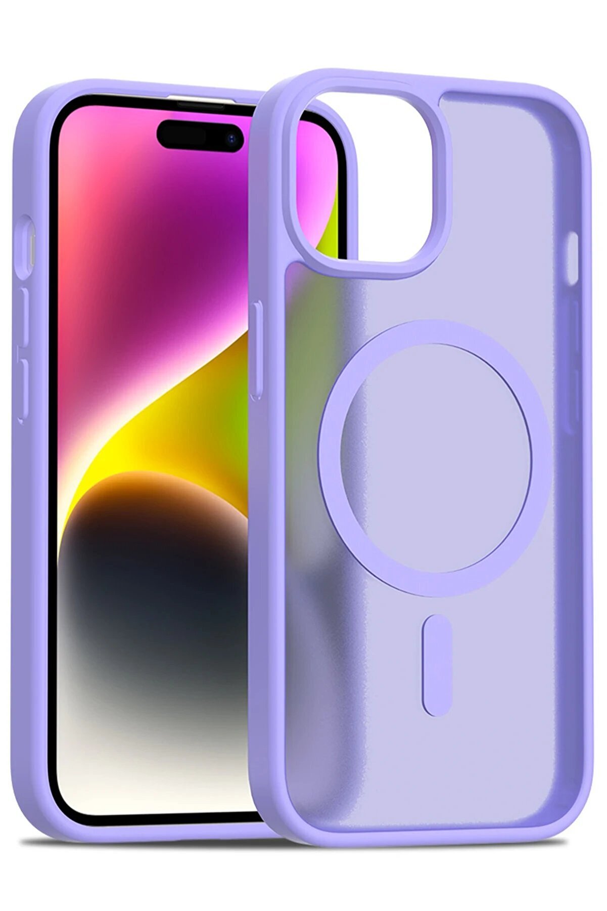 CepteToptan iPhone 15 Jota Magsafe Kapak - Lila - DROPX6860-5096