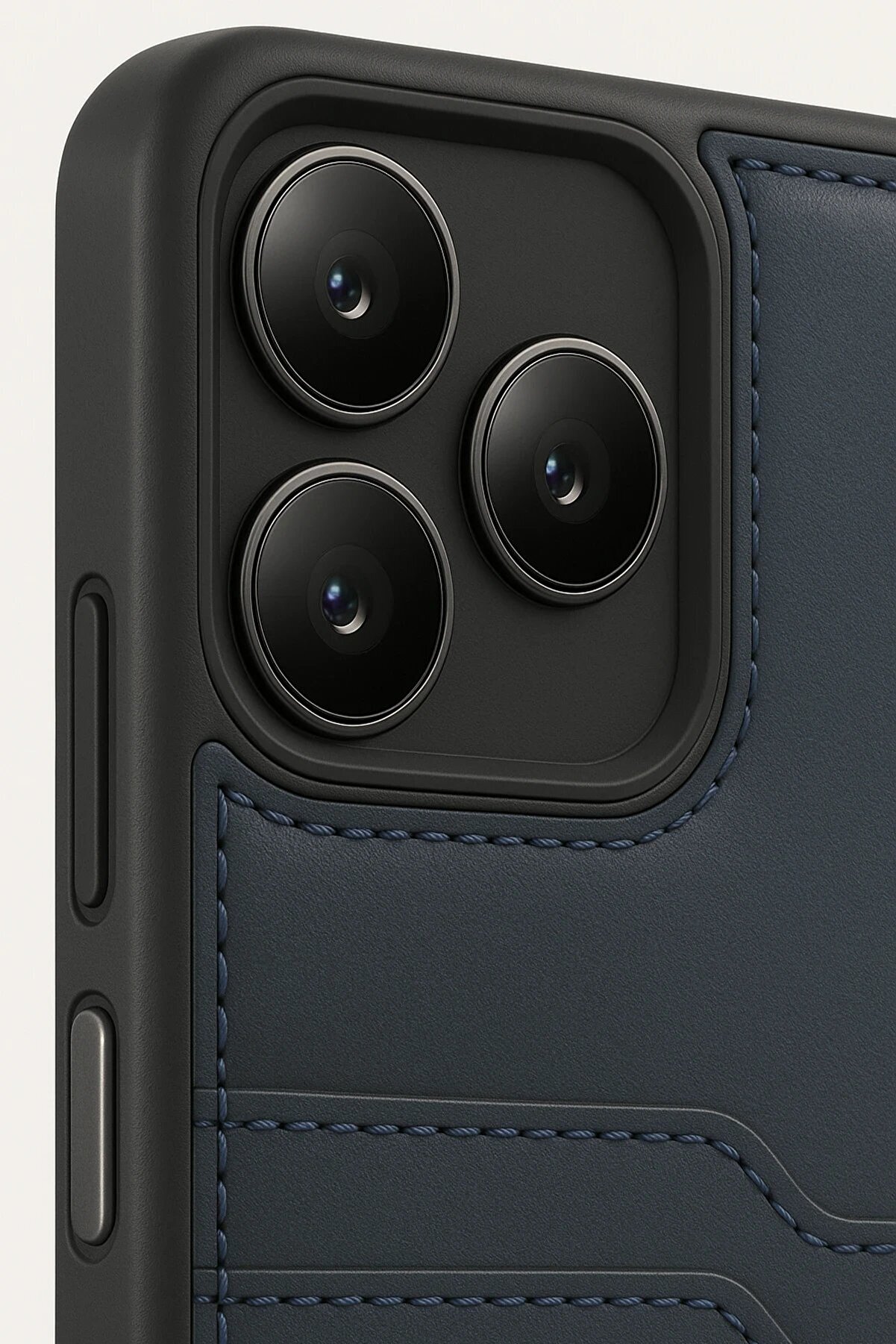 Realme Note 50 4G Kılıf Sara Kartvi̇zi̇tli̇ Deri̇ Kılıf - Laci̇vert - Dropx2166-6936