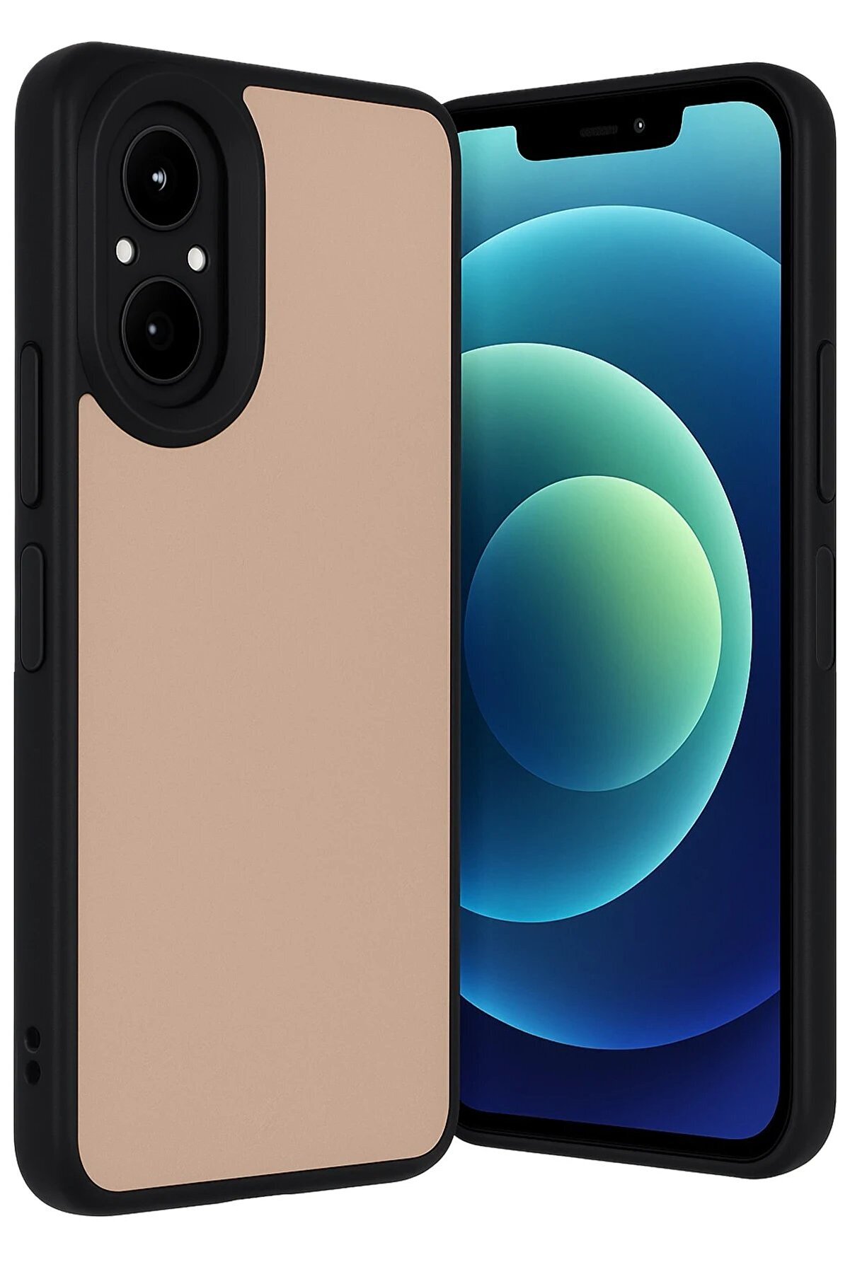 CepteToptan Realme 12 Lite Kılıf Aras Deri Kapak - Pudra - DROPX7809-8346