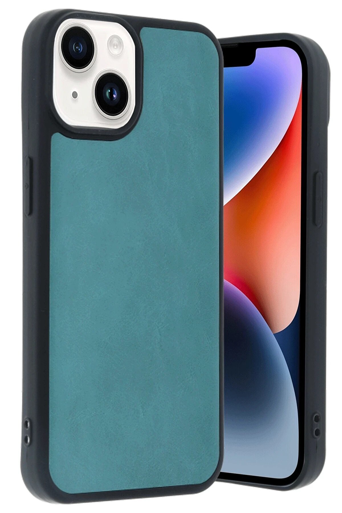 CepteToptan iPhone 14 Kılıf Aras Deri Kapak - A&ccedil;ık Yeşil - DROPX7974-7120