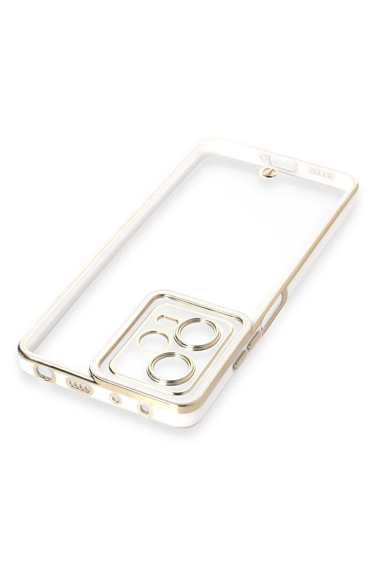 Xi̇aomi̇ Redmi̇ Note 12 5G Kılıf Li̇va Lens Si̇li̇kon - Beyaz - Dropx8781-7760