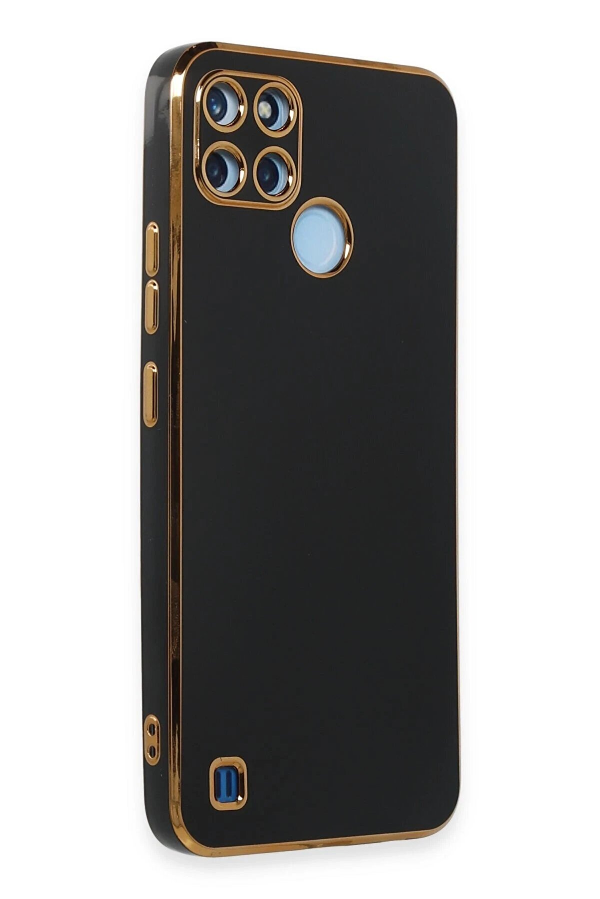 Realme C25Y Kılıf Volet Si̇li̇kon - Si̇yah - Dropx1618-5968