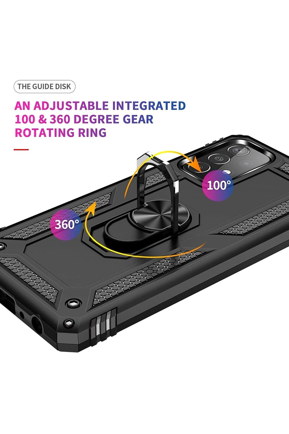 Samsung Galaxy A33 5G Kılıf Sofya Yüzüklü Si̇li̇kon Kapak - Si̇yah - Dropx9774-5528