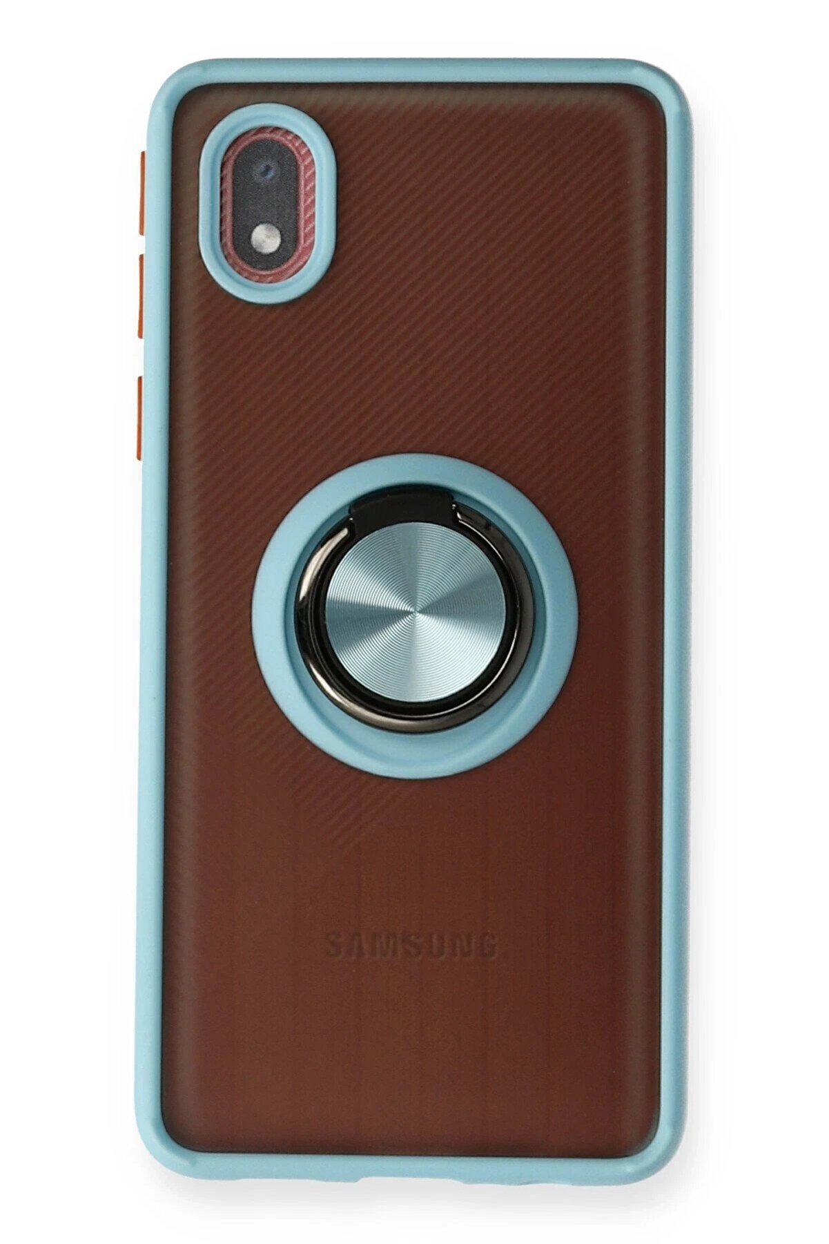 CepteToptan Samsung Galaxy A01 Core Kılıf Montreal Y&uuml;z&uuml;kl&uuml; Silikon Kapak - Buz Mavi - DROPX9788-4398