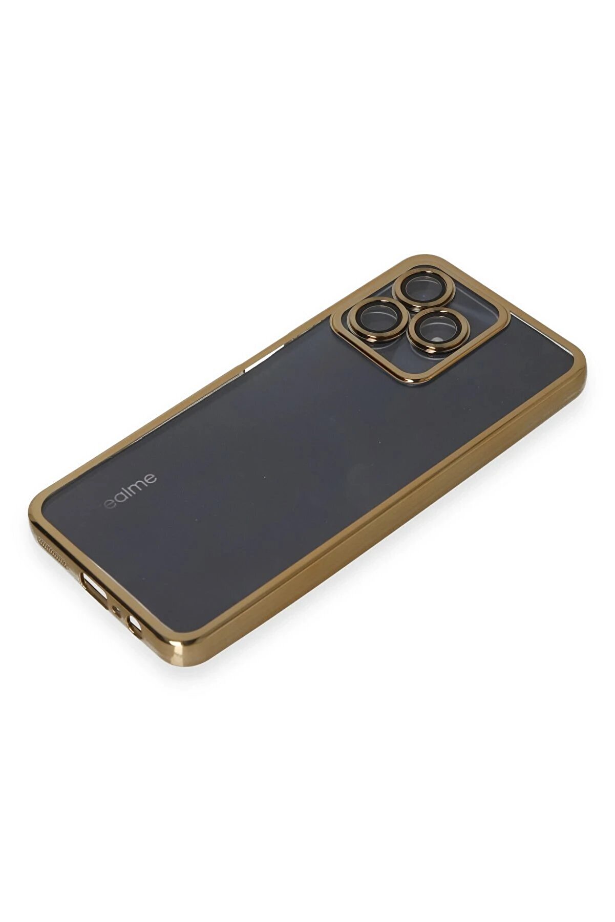 Realme C53 Kılıf Lensli̇ Si̇li̇kon - Gold - Dropx2257-2078