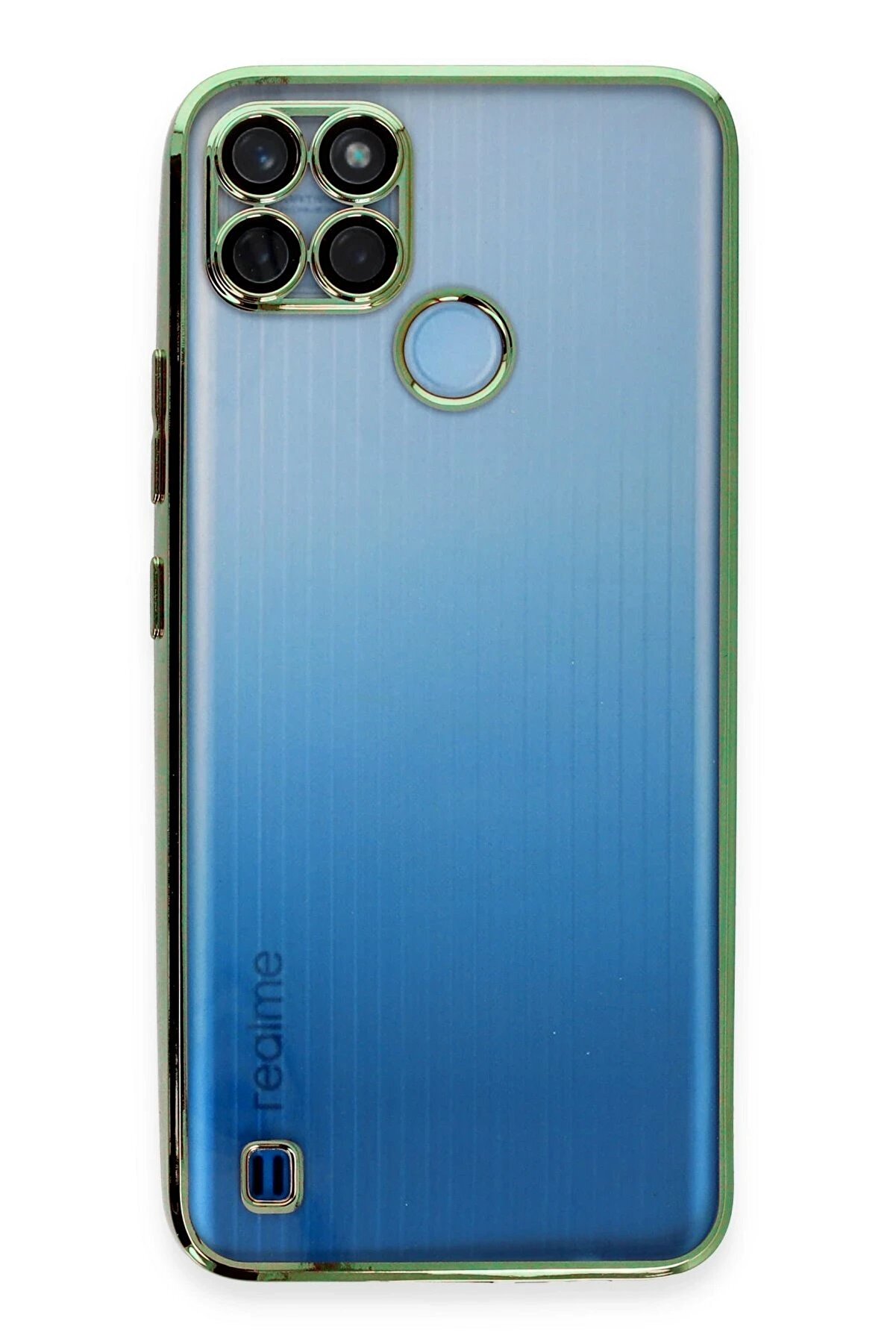 Realme C25Y Kılıf Lensli̇ Si̇li̇kon - Yeşi̇l - Dropx3675-5982