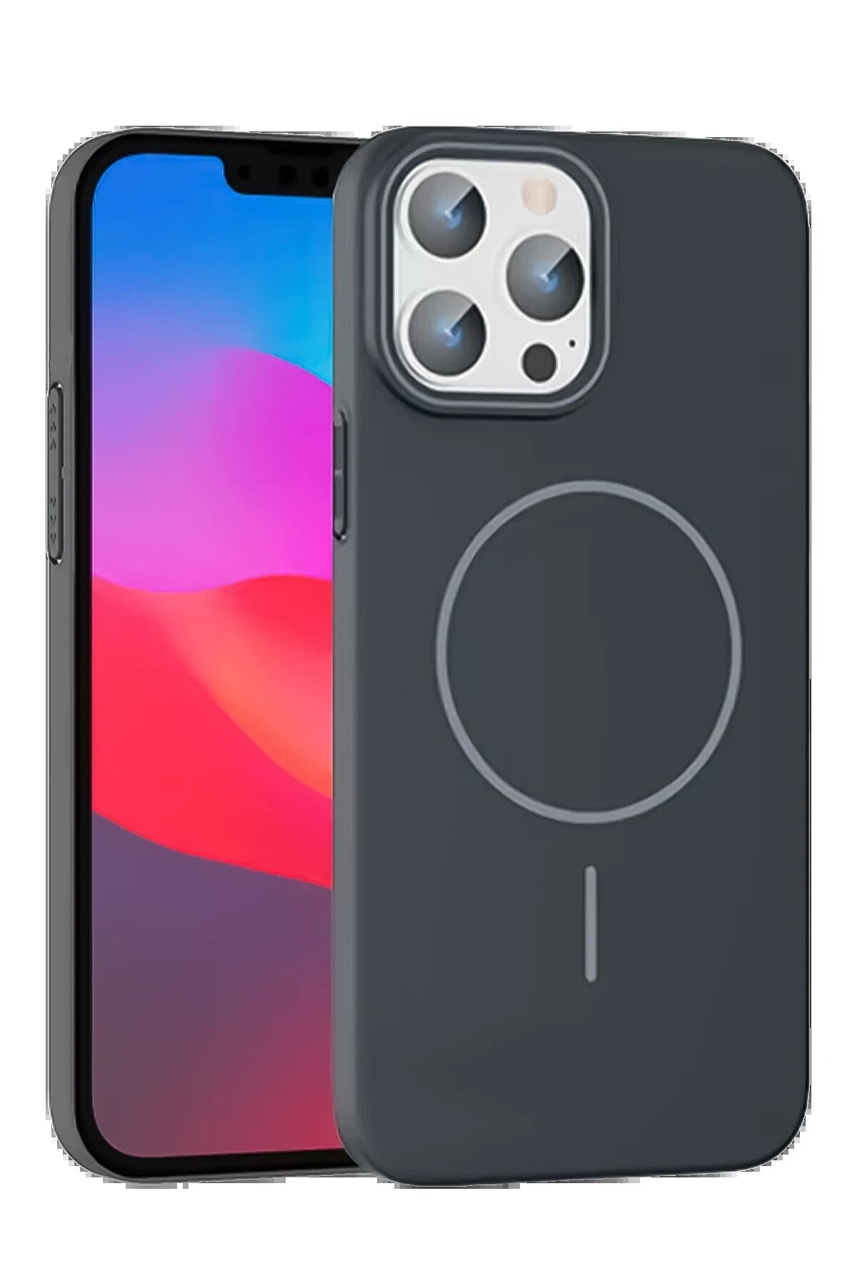 CepteToptan iPhone 15 Pro Max Broş Magsafe Kapak - Füme - DROPX6210-9818