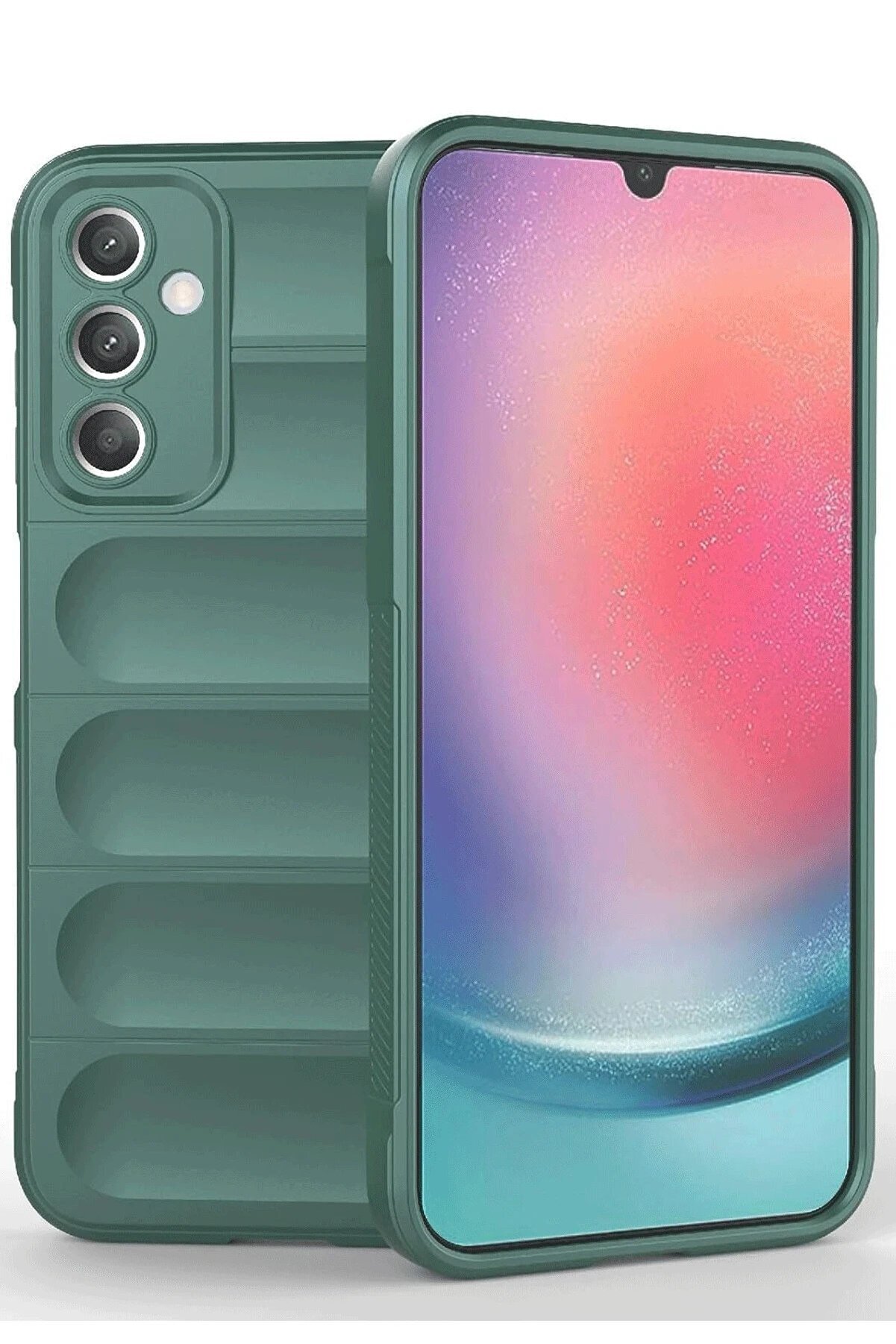 CepteToptan Samsung A36 Kılıf Optimum Silikon - Koyu Yeşil - DROPX2724-8534