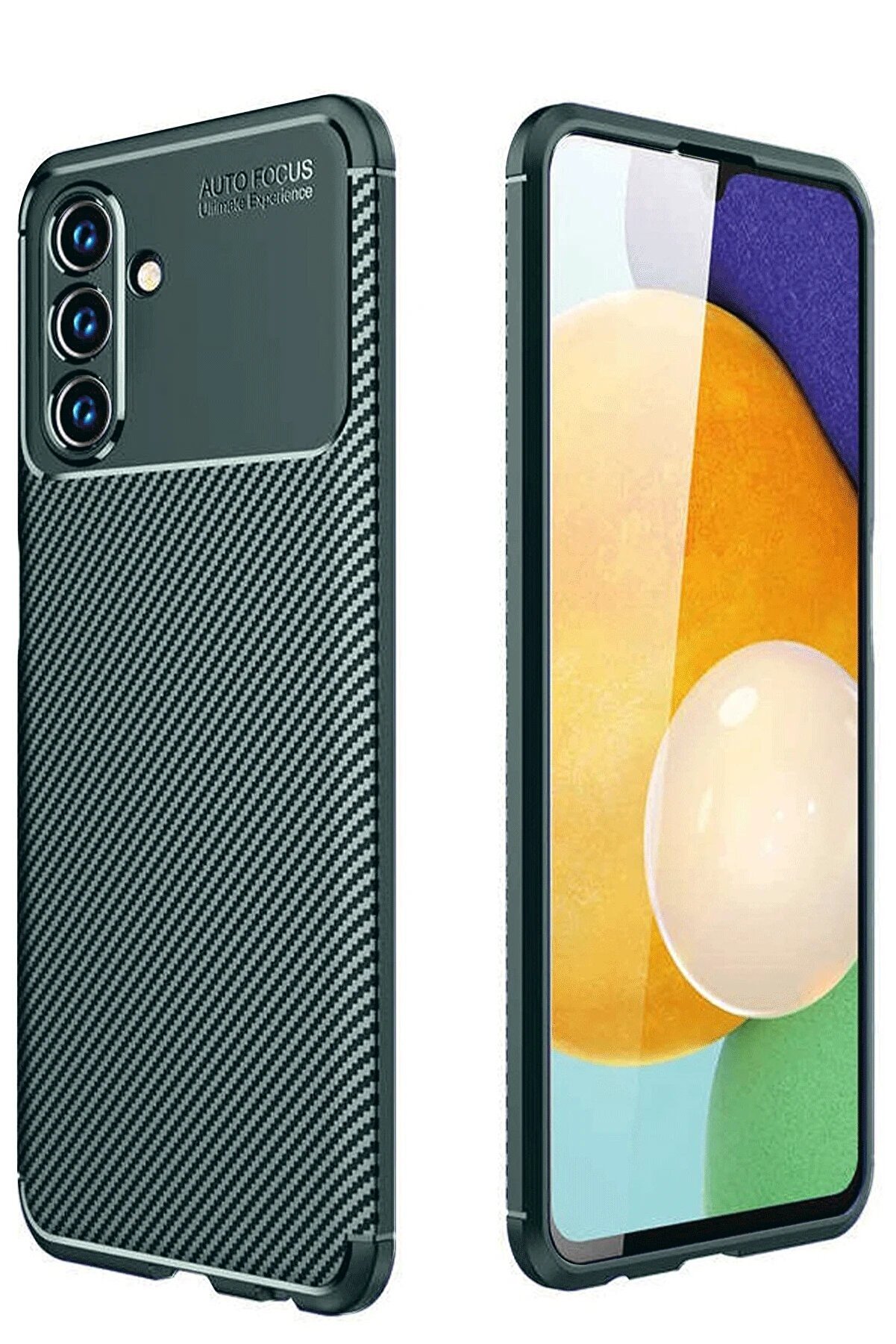 CepteToptan Samsung Galaxy A26 Kılıf Auto Focus Karbon Kapak - Koyu Yeşil - DROPX8027-2329