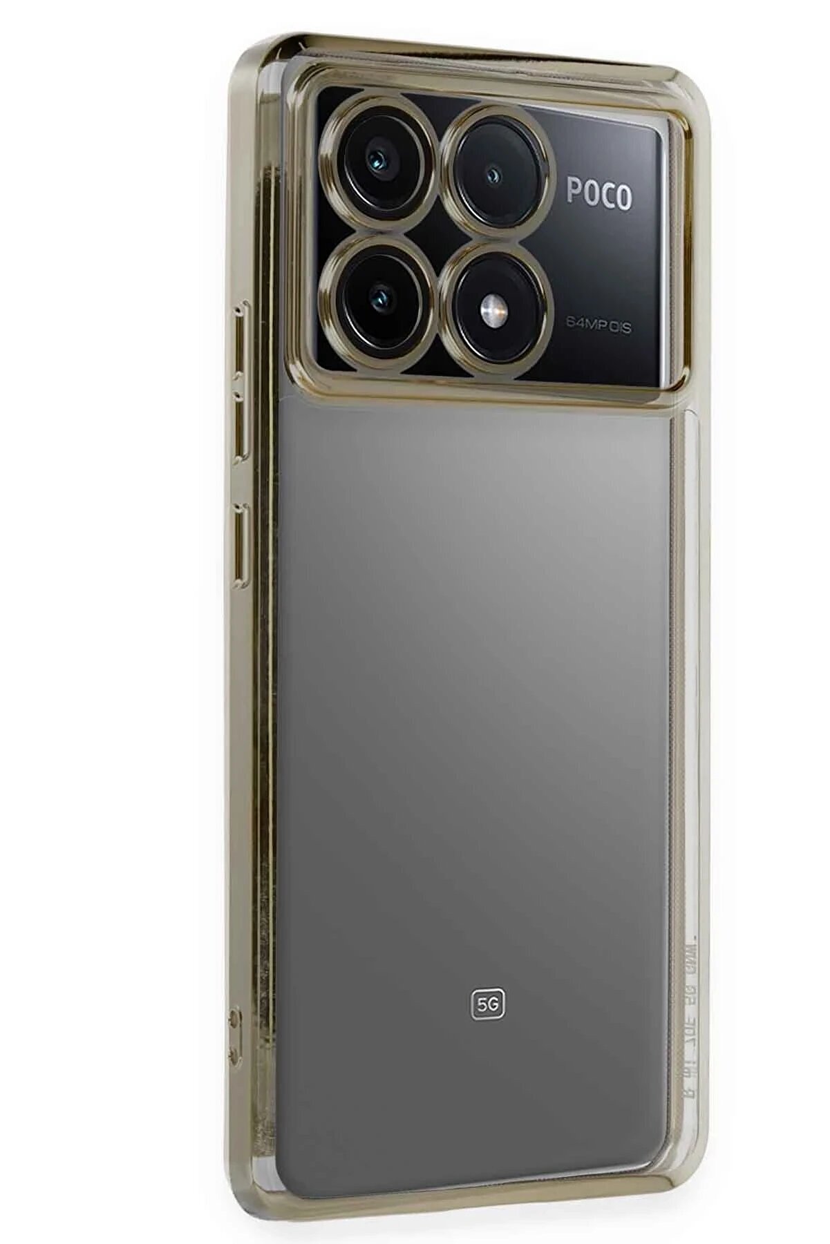 CepteToptan Xiaomi Poco X6 Pro Kılıf Lensli Silikon - Gold - DROPX7503-7300