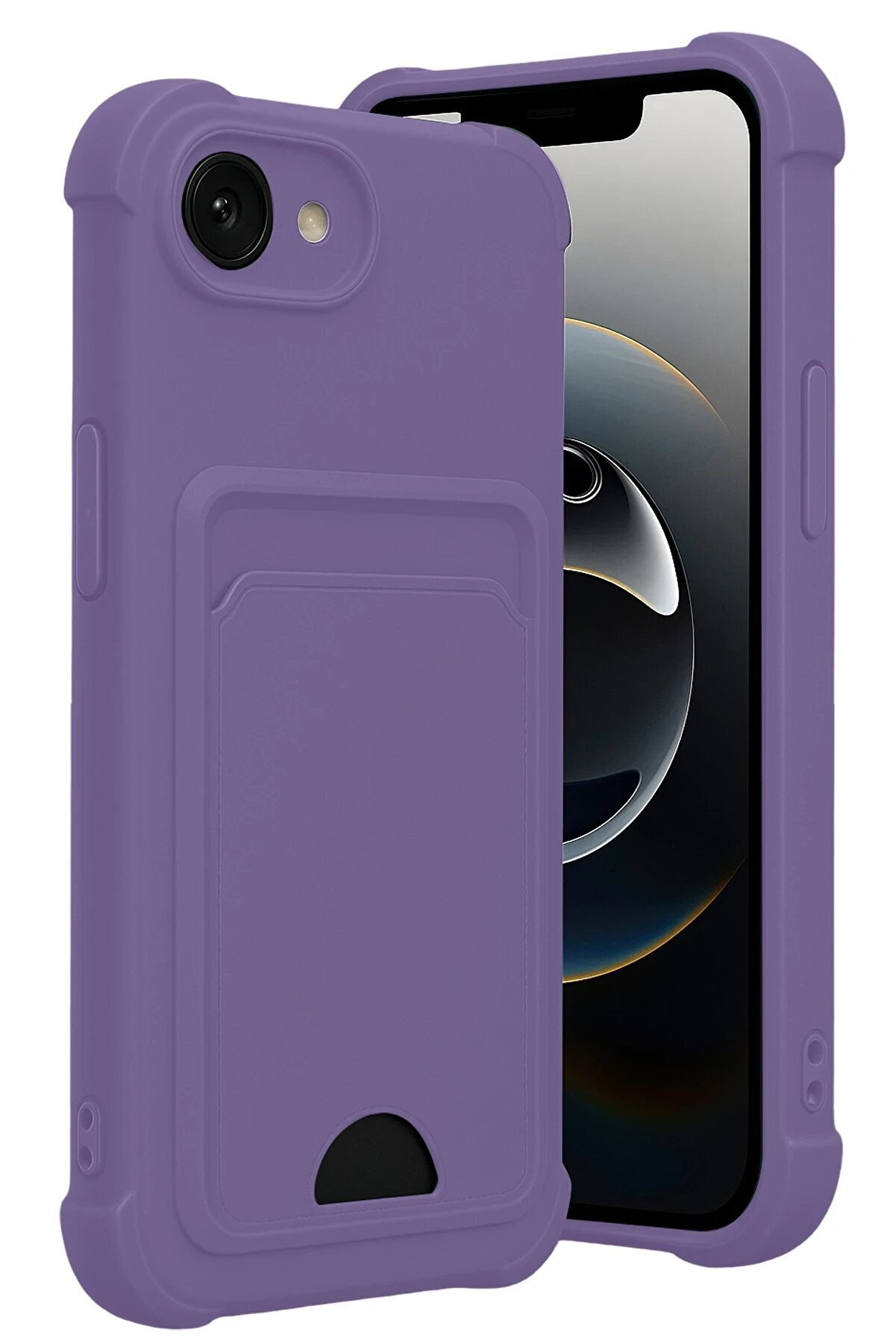 Apple İphone 16E Kelvi̇n Kartvi̇zi̇tli̇ Si̇li̇kon - Li̇la - Dropx2936-9715