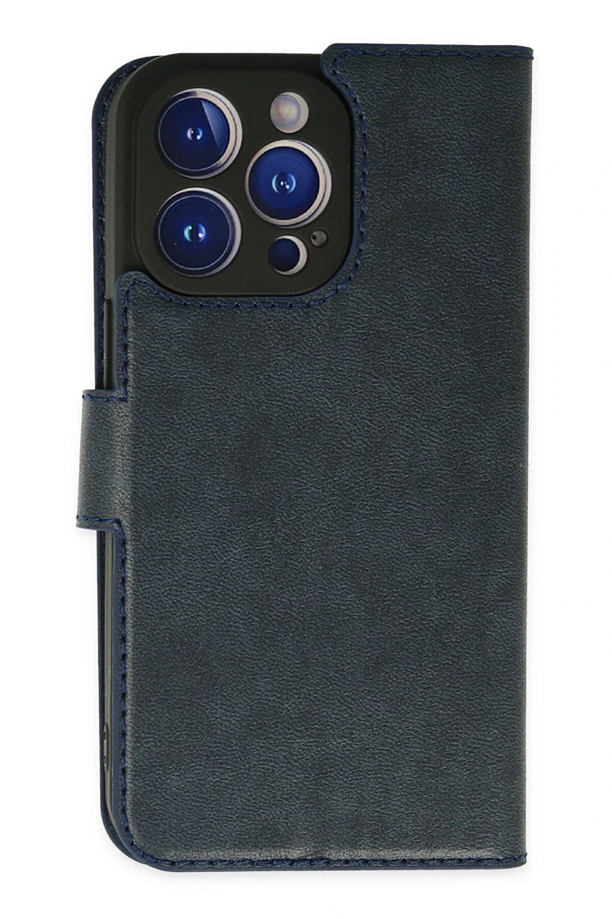 İphone 14 Pro Kılıf Trend S Plus Kapaklı Kılıf - Laci̇vert - Dropx1750-2594