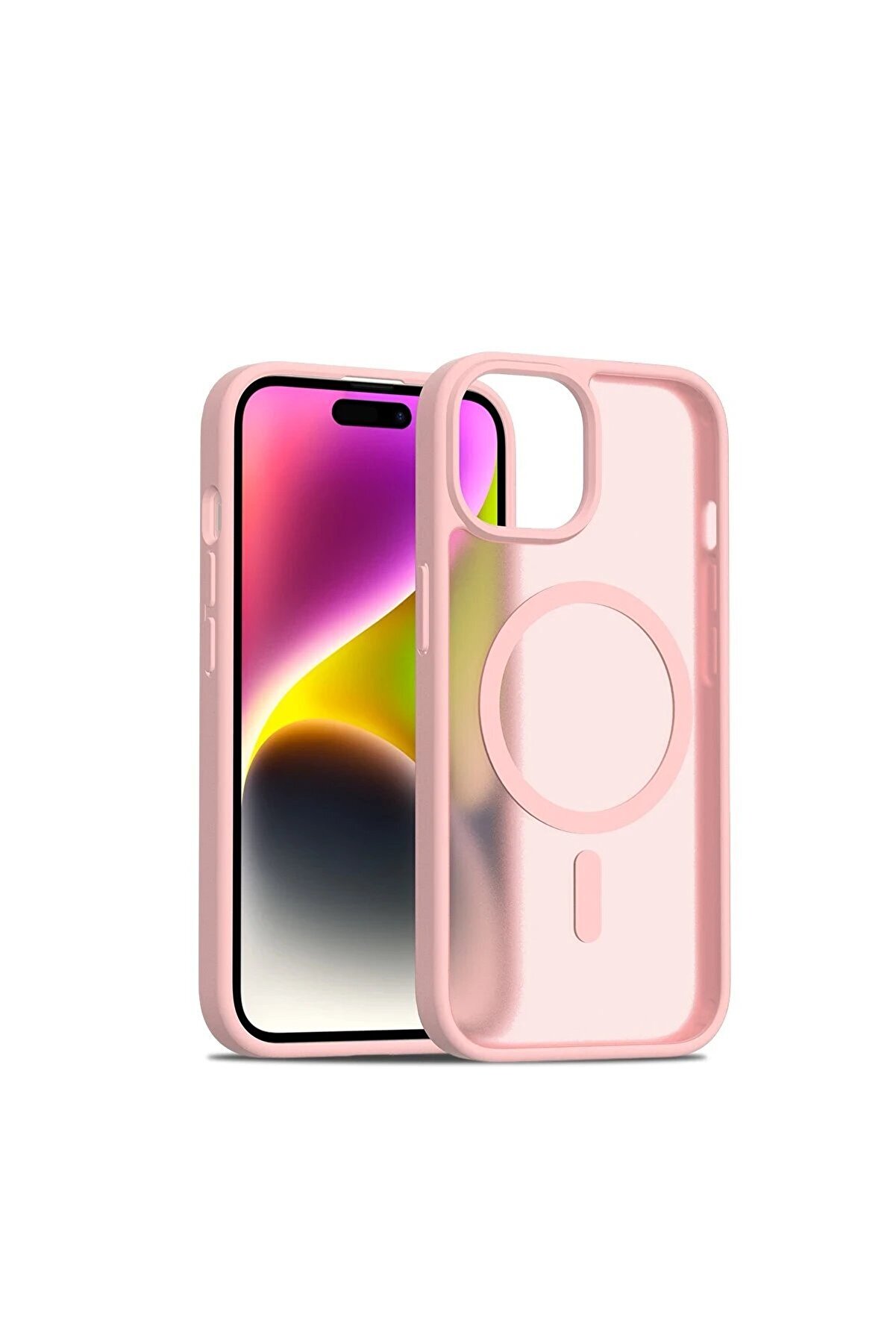 CepteToptan iPhone 14 Jota Magsafe Kapak - Pudra - DROPX3986-1110