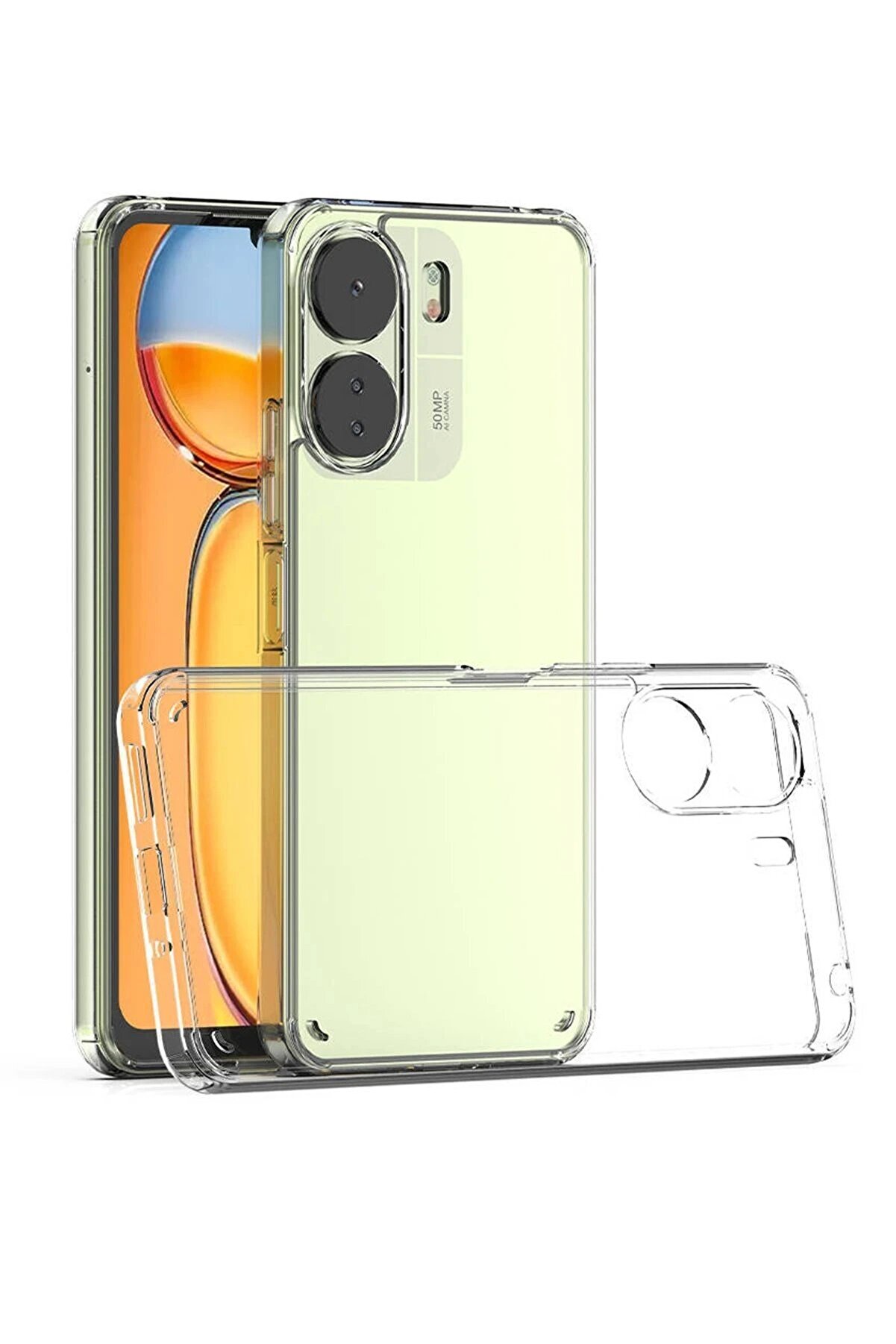 CepteToptan Xiaomi Redmi 13C Kılıf Lüx Şeffaf Silikon - DROPX9068-6524