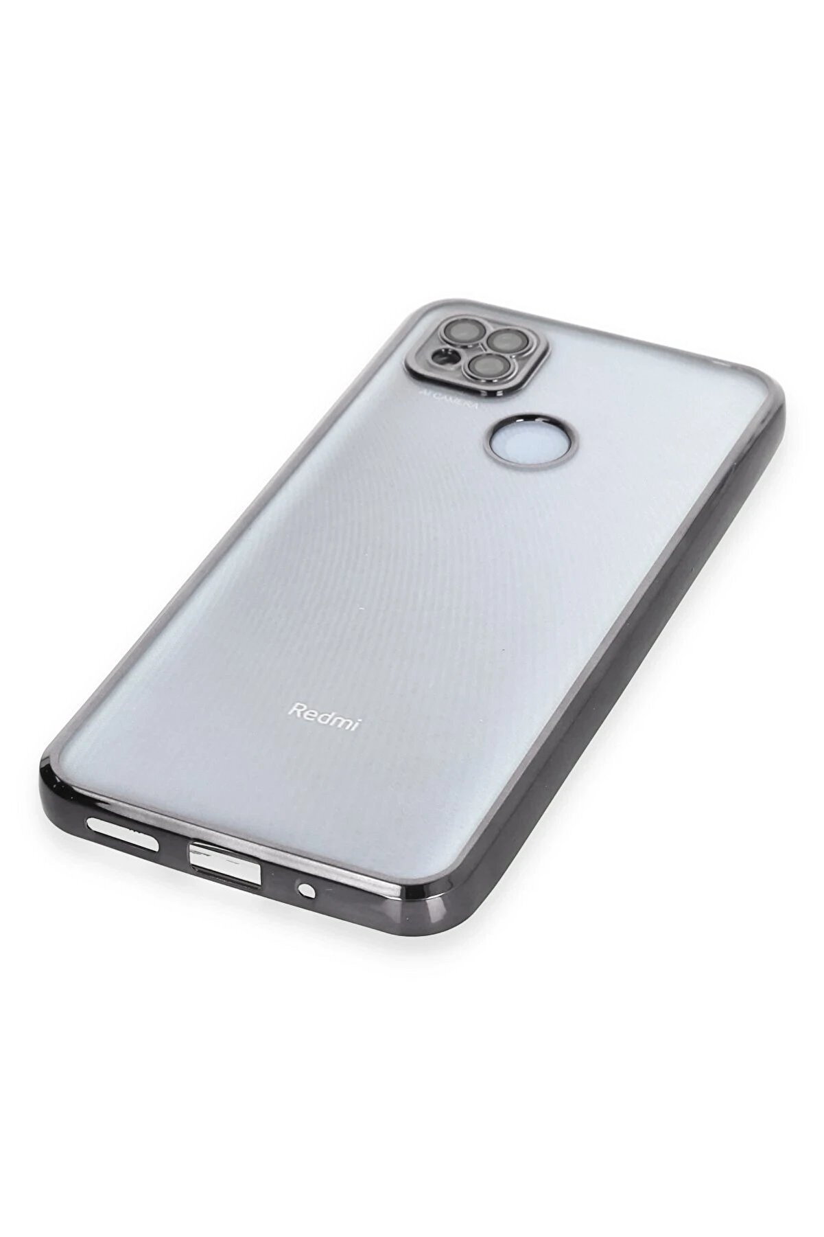 Xi̇aomi̇ Redmi̇ 9C Kılıf Lensli̇ Si̇li̇kon - Si̇yah - Dropx4591-1959