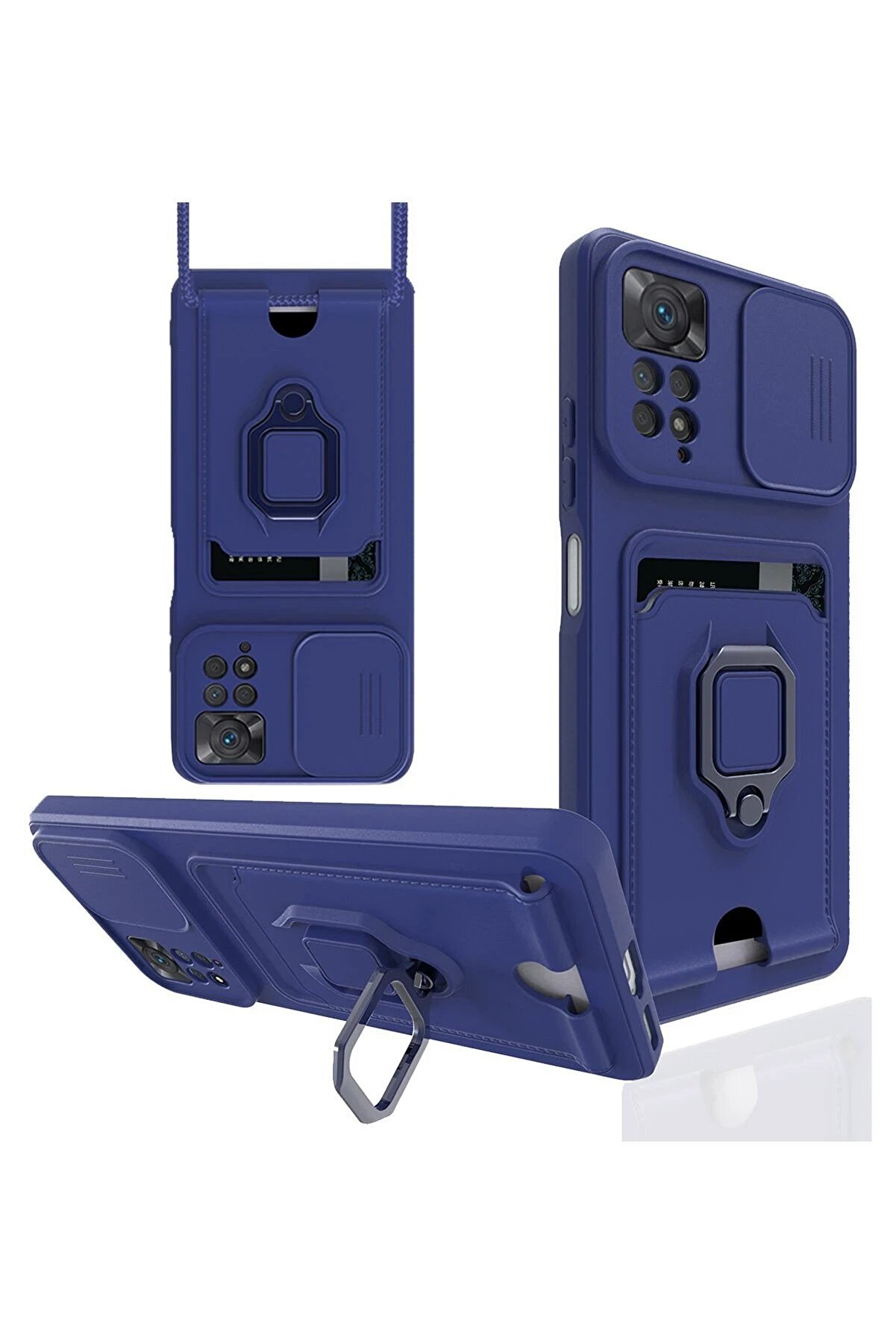 CepteToptan Xiaomi Redmi Note 12 Pro 4G Kılıf Zuma Kartvizitli Yüzüklü Silikon - Lacive - DROPX8071-2162