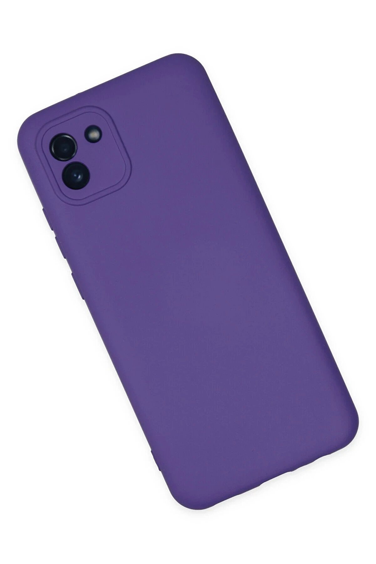 Samsung Galaxy A03 Kılıf Nano İ&ccedil;i̇ Kadi̇fe Si̇li̇kon - Mor - Dropx6011-1047