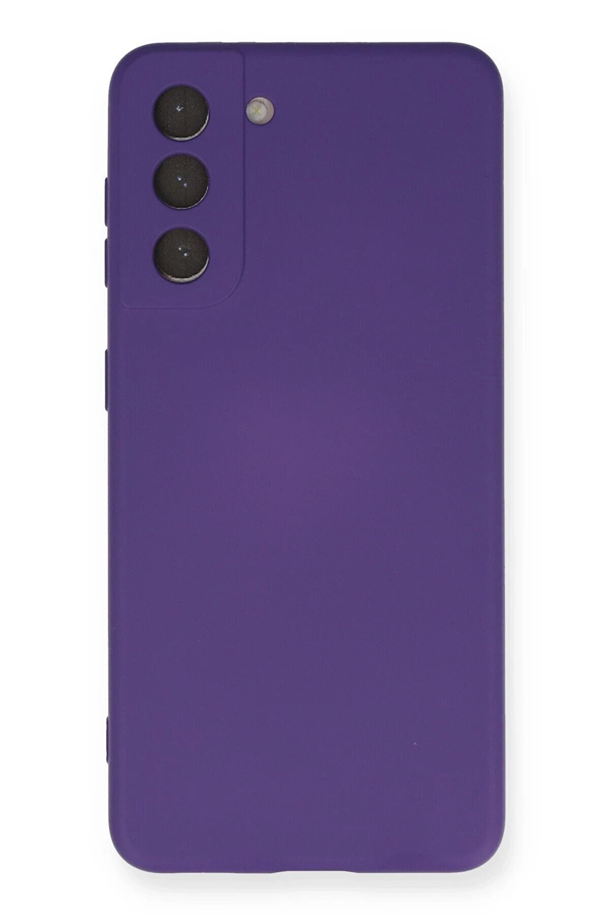 CepteToptan Samsung Galaxy S21 FE Kılıf Nano i&ccedil;i Kadife Silikon - Mor - DROPX9656-1934