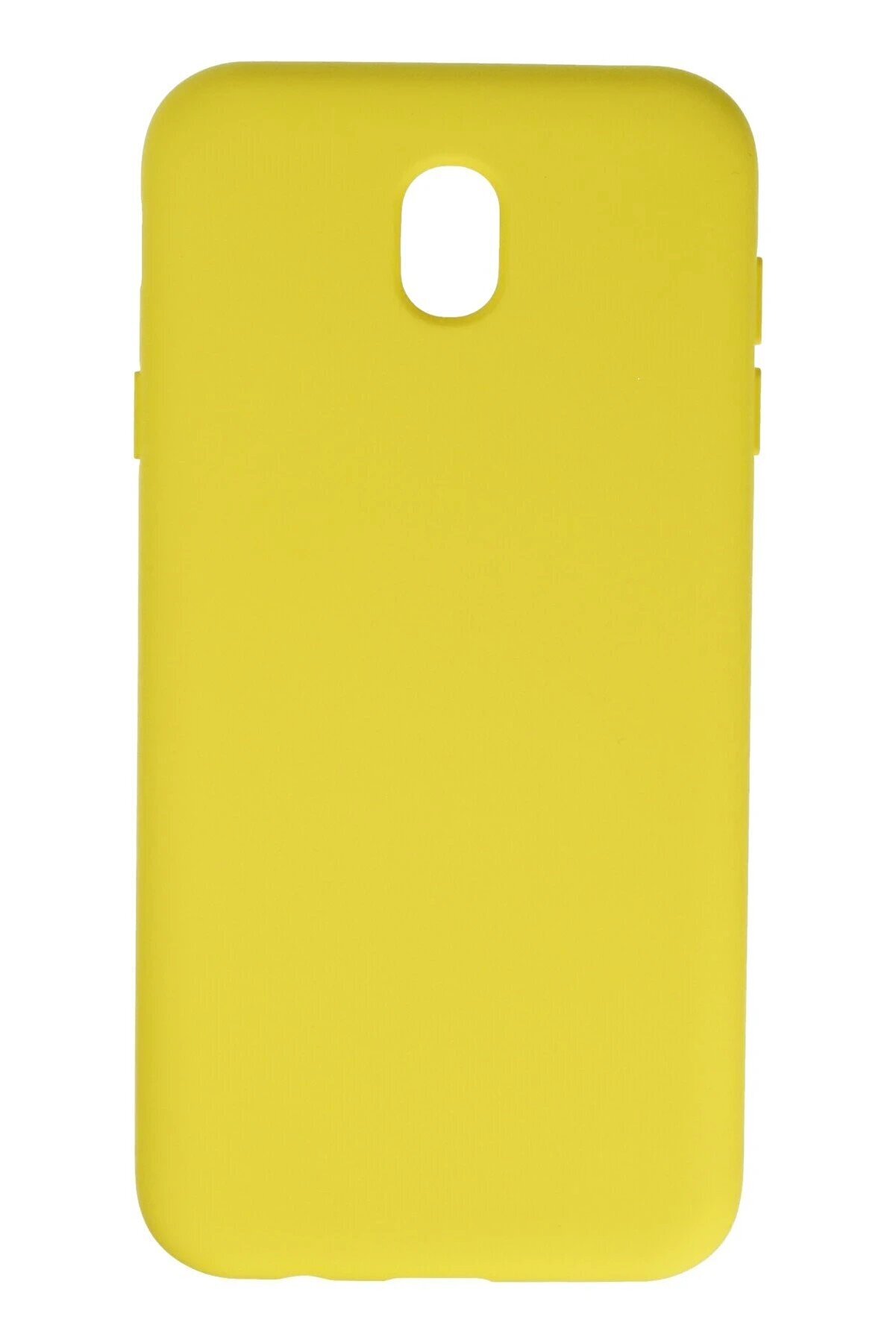 Samsung Galaxy J7 Pro / J730 Kılıf Nano İ&ccedil;i̇ Kadi̇fe Si̇li̇kon - Sarı - Dropx5968-1836