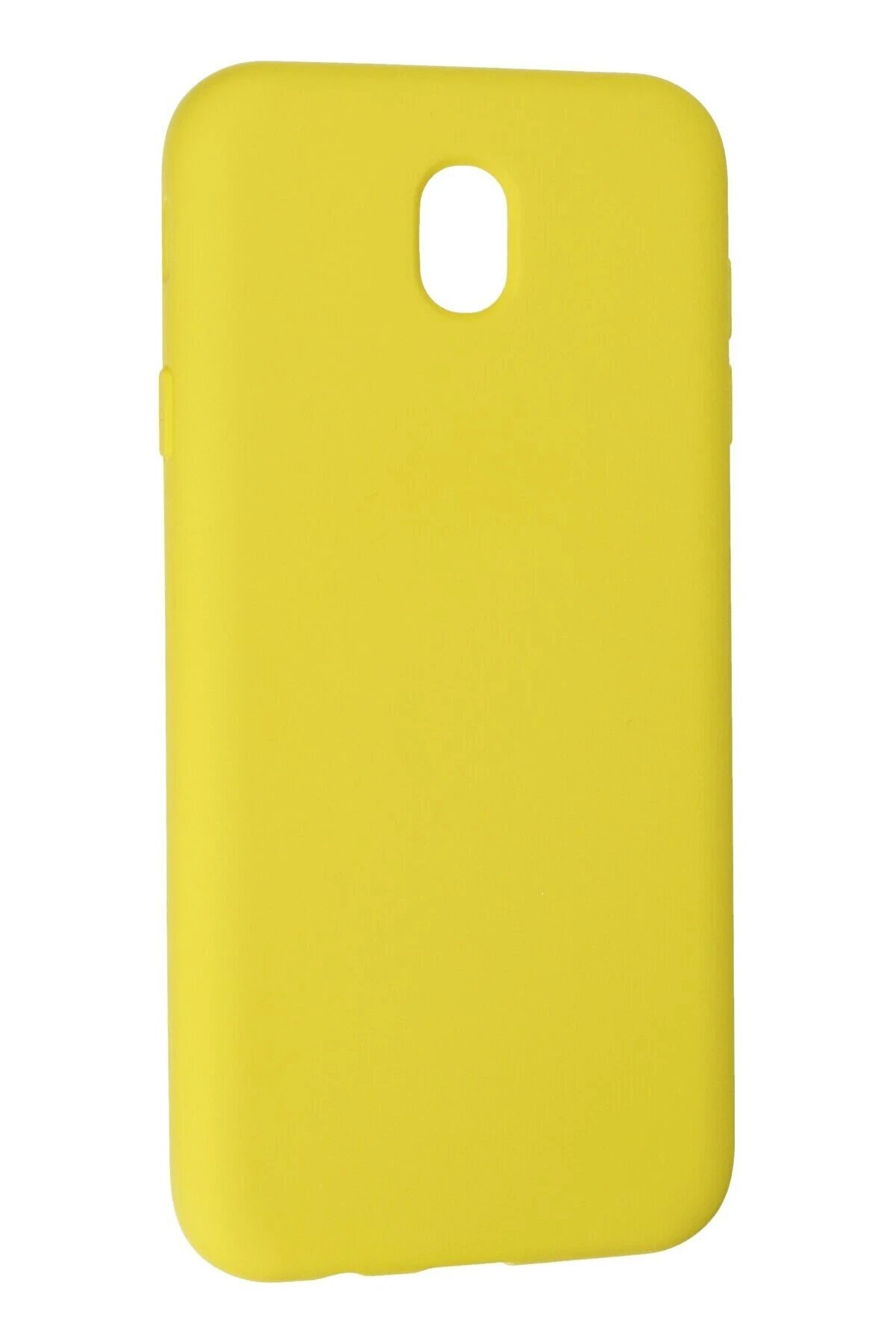 Samsung Galaxy J7 Pro / J730 Kılıf Nano İ&ccedil;i̇ Kadi̇fe Si̇li̇kon - Sarı - Dropx5968-1836