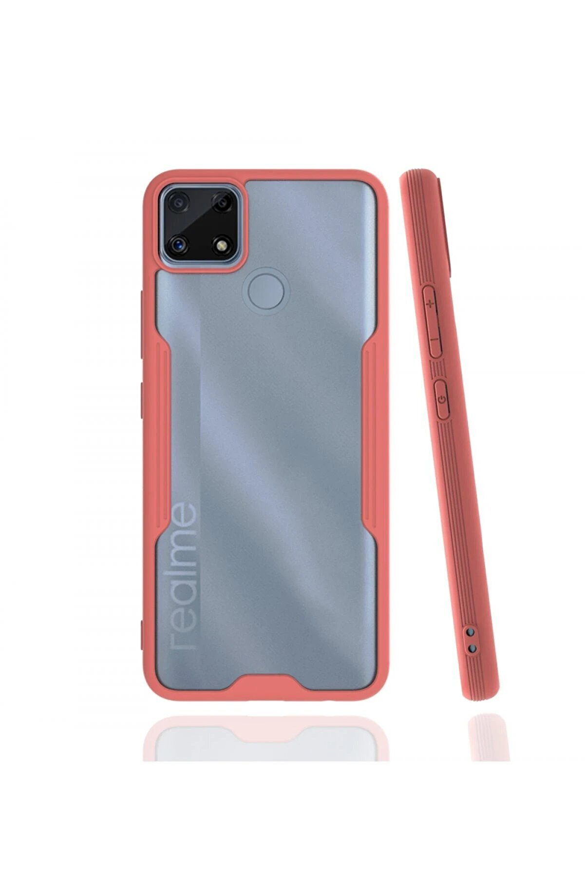 CepteToptan Realme C25 Kılıf Platin Silikon - Pembe - DROPX2954-9470