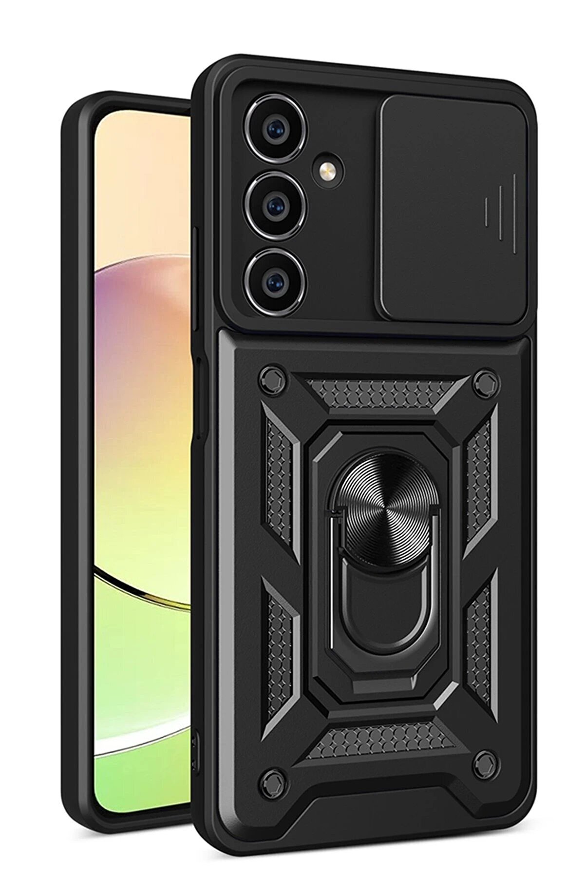 CepteToptan Samsung Galaxy A05 Kılıf Pars Lens Y&uuml;z&uuml;kl&uuml; Silikon - Siyah - DROPX8799-8666