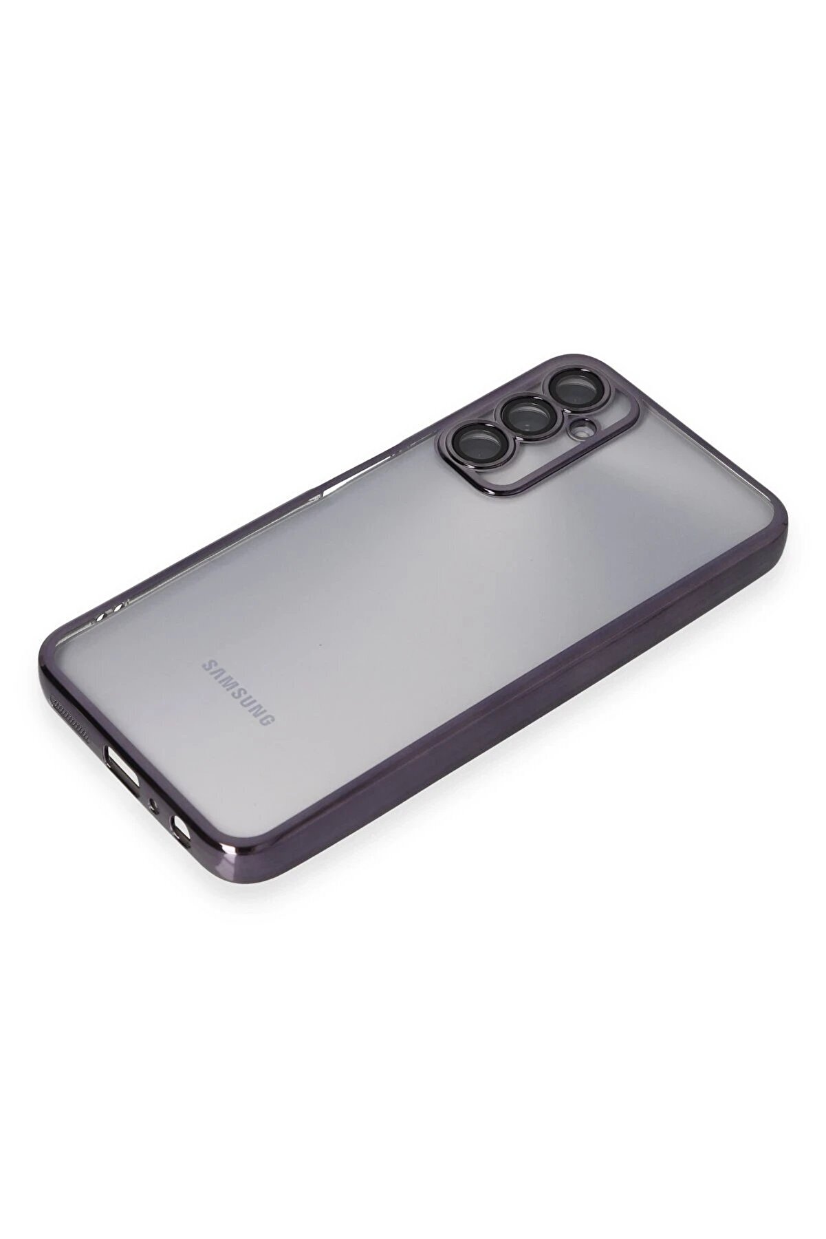 Samsung Galaxy A05S Kılıf Lensli̇ Si̇li̇kon - Mor - Dropx2846-9423