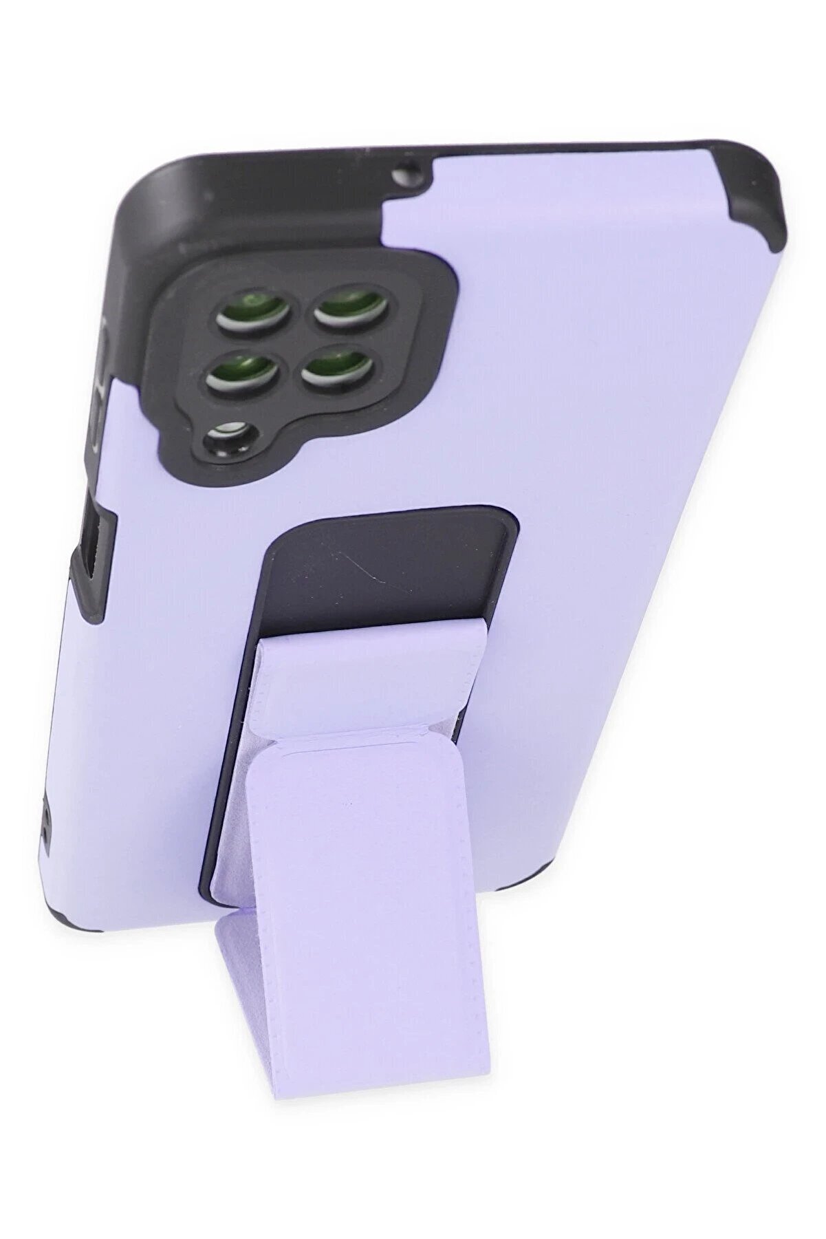 Samsung Galaxy A22 Kılıf Mega Standlı Si̇li̇kon - Li̇la - Dropx8373-7499