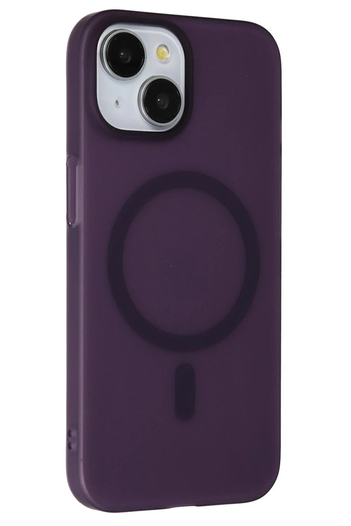 CepteToptan iPhone 15 Plus Tuna PC Slim Magsafe Kapak - Derin Mor - BRH028206-3185